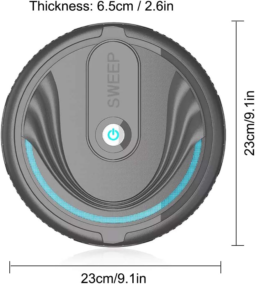 JTLB Robot Vacuum Cleaner Household Smart Sweeping Robot Automatic Cleaner Intelligent Vacuum Cleaner for Hard Floor Tile Pet Hair and Carpets (Black) · v2