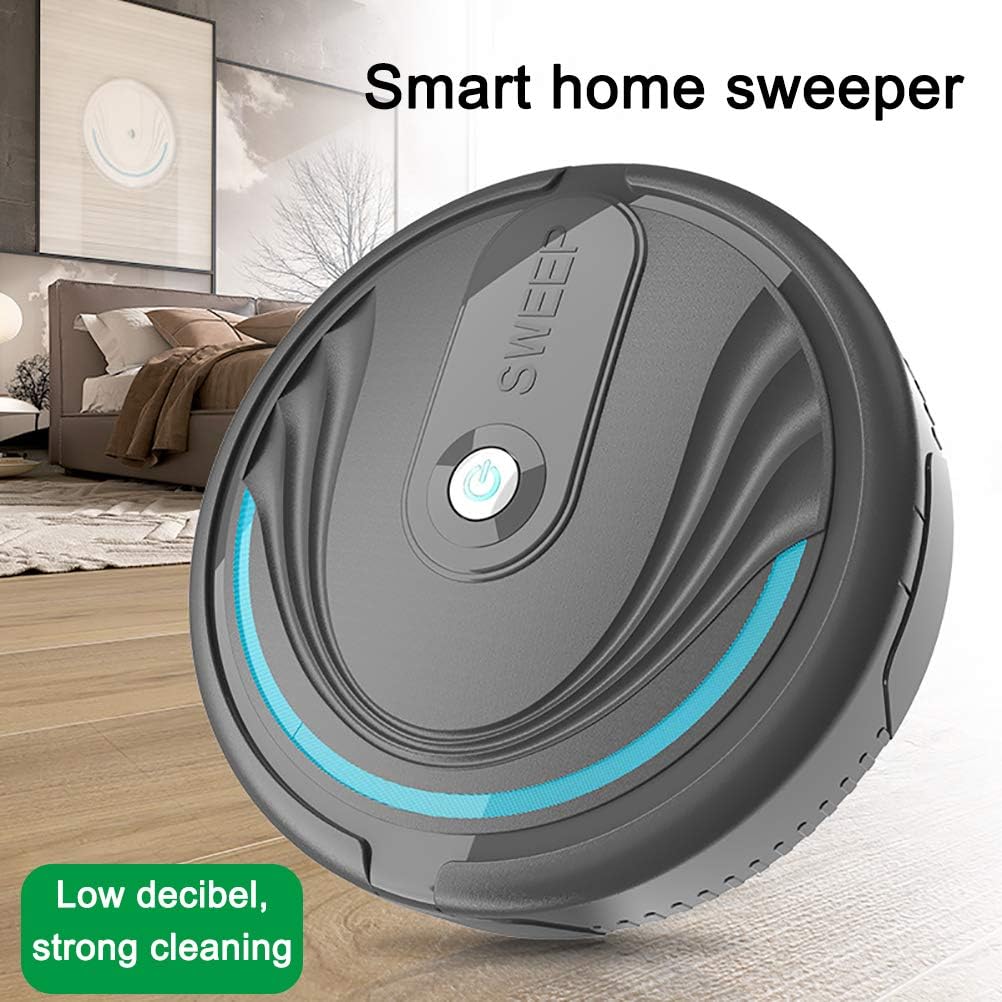 JTLB Robot Vacuum Cleaner Household Smart Sweeping Robot Automatic Cleaner Intelligent Vacuum Cleaner for Hard Floor Tile Pet Hair and Carpets (Black) · v2