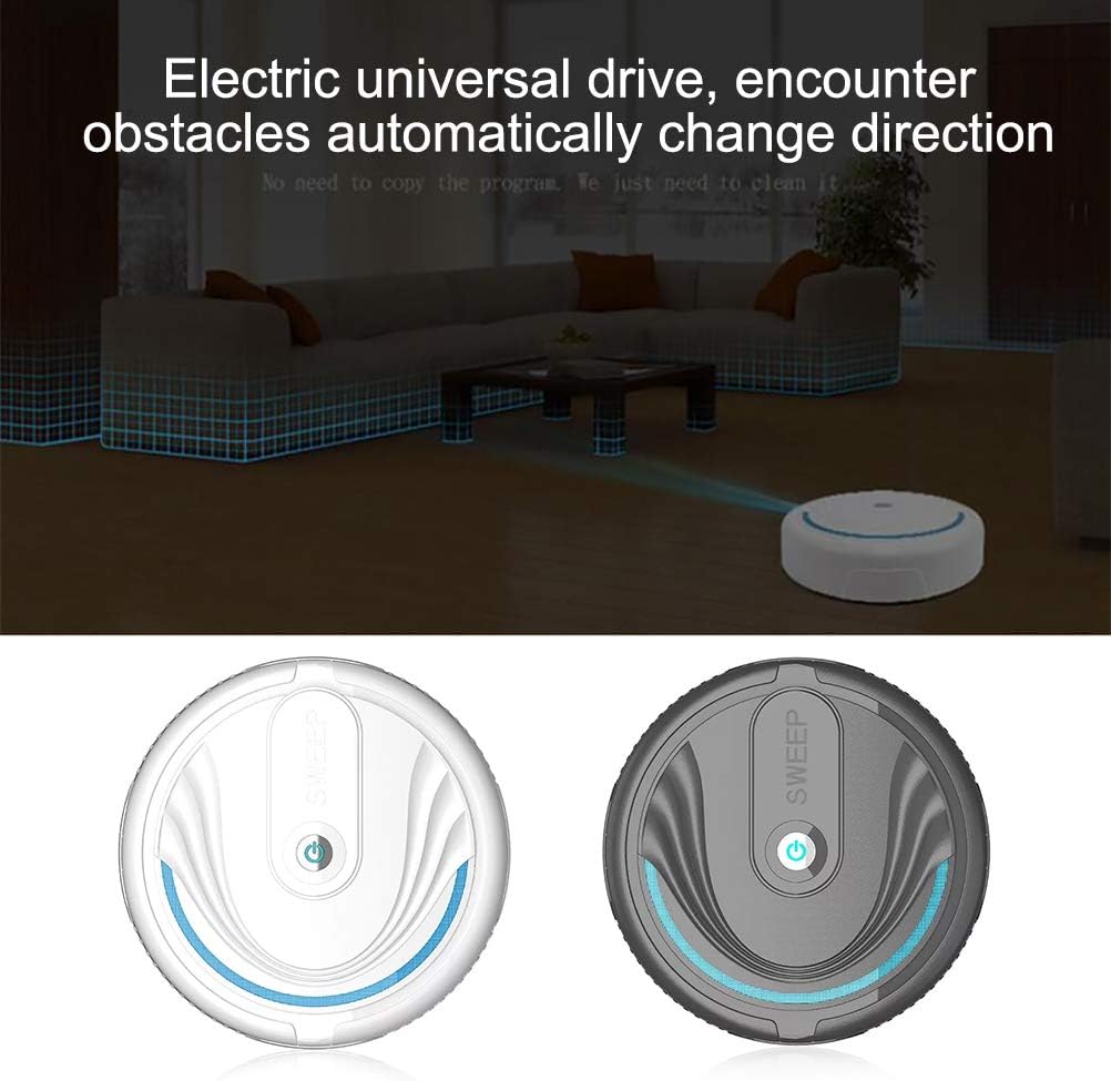 JTLB Robot Vacuum Cleaner Household Smart Sweeping Robot Automatic Cleaner Intelligent Vacuum Cleaner for Hard Floor Tile Pet Hair and Carpets (Black) · v2