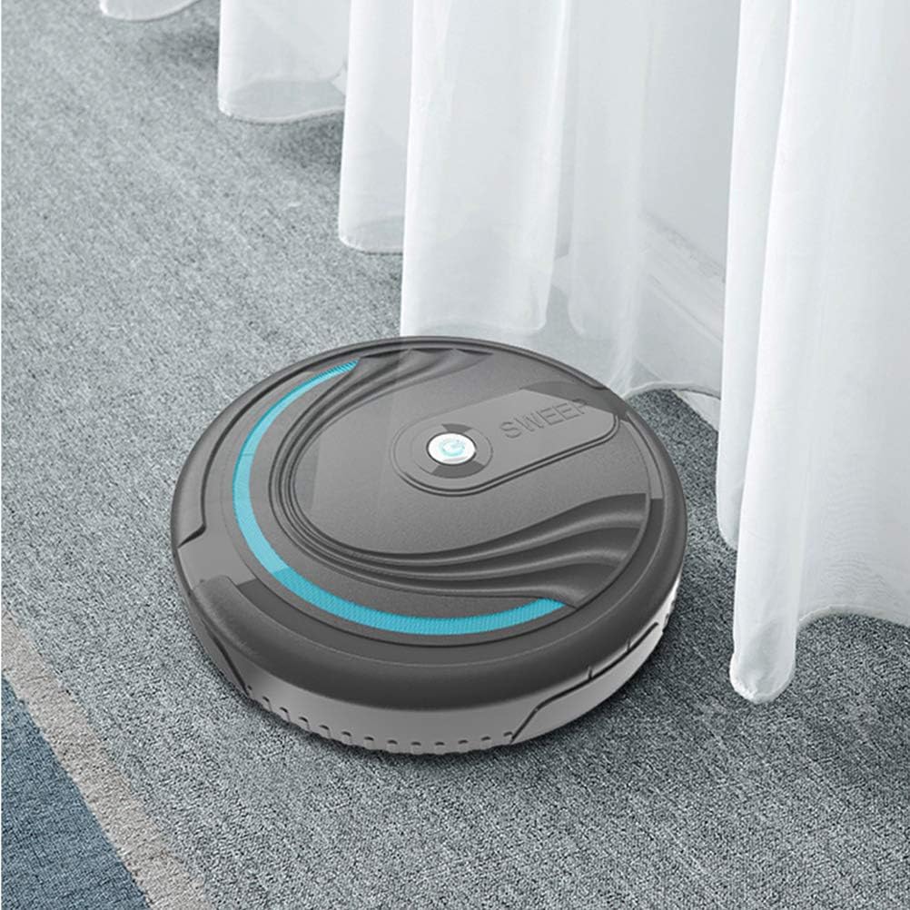 JTLB Robot Vacuum Cleaner Household Smart Sweeping Robot Automatic Cleaner Intelligent Vacuum Cleaner for Hard Floor Tile Pet Hair and Carpets (Black) · v2