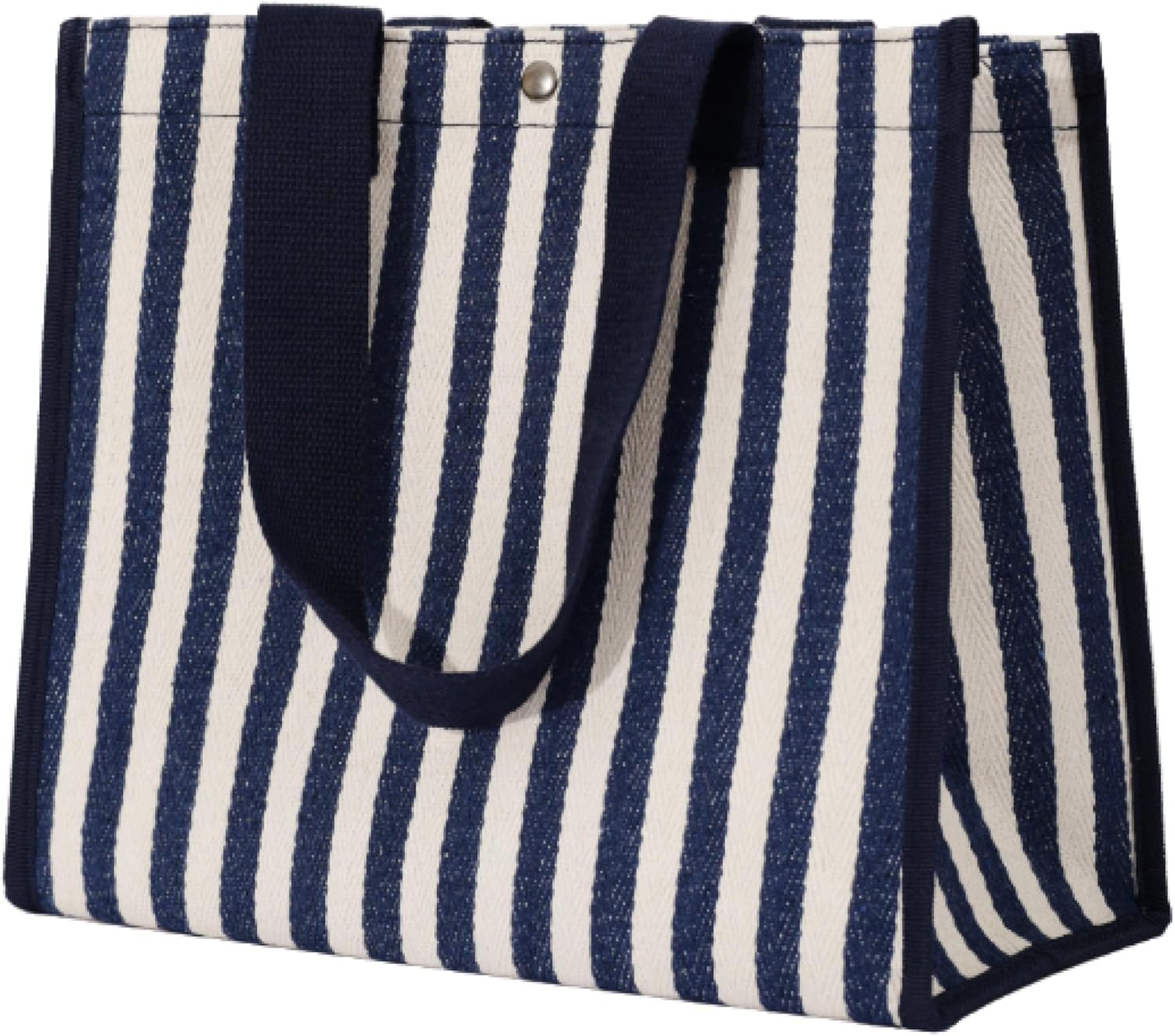 Fidelo Multi Pocket Striped Bag - Simple Portable Hand Bag with Pockets for Women - Large, Spacious  Multipurpose Tote