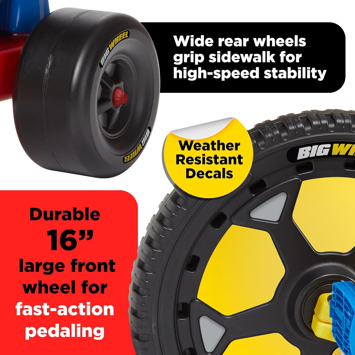 Schylling Big Wheel Speedster - BW16SO - Low-Riding Tricycle with Adjustable Seat for Growing Child up to 70 lbs. - Original Classic Bike - Ages 3 and Up · v6