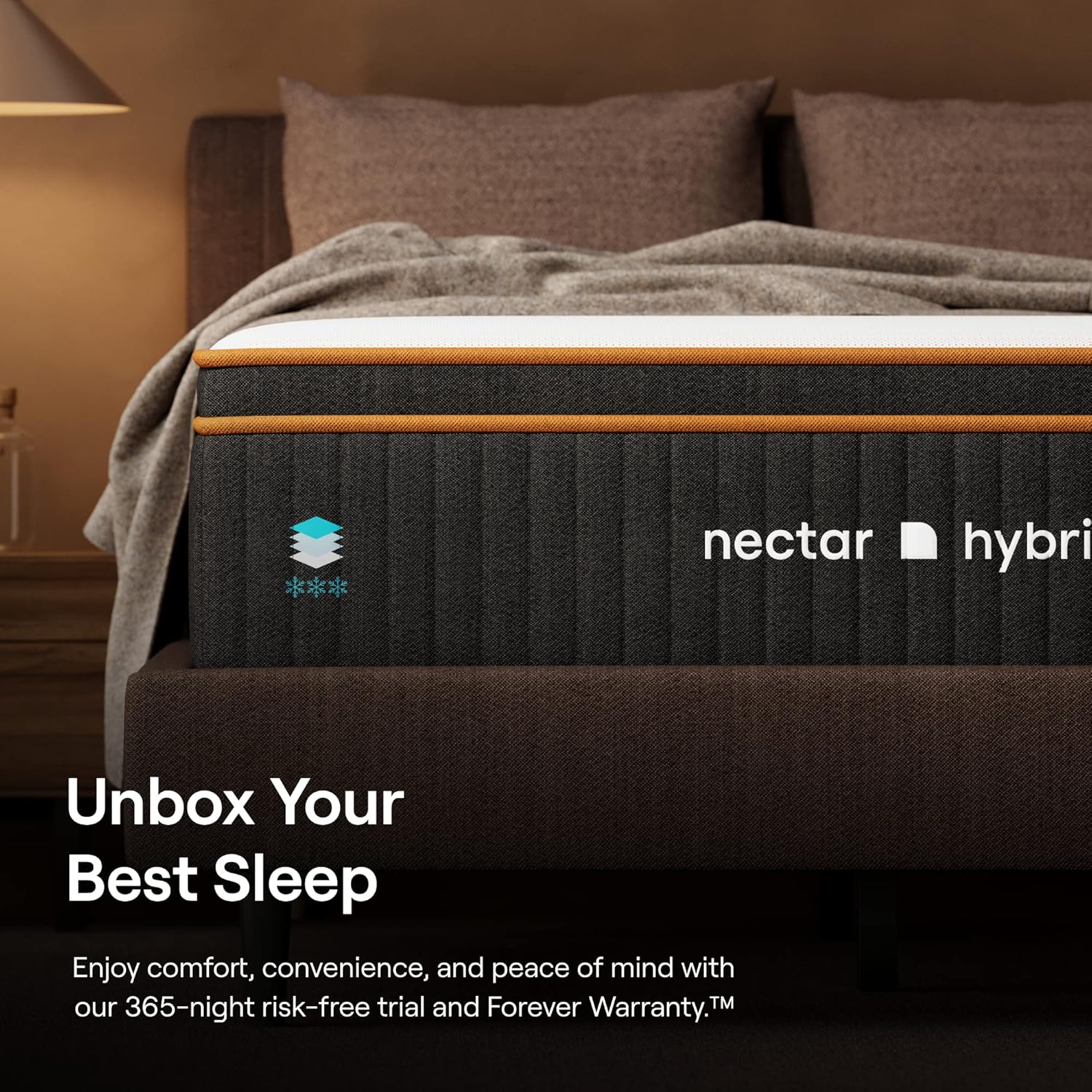 ที่นอน Nectar Premier Copper Hybrid King ขนาด 14 นิ้ว - เมมโมรี่โฟมแน่นปานกลาง - สปริงเหล็ก - เทคโนโลยีระบายความร้อนแบบดูอัลแอคชั่น - ทดลองนอนได้ 365 คืน - รับประกันตลอดชีพ สีขาว