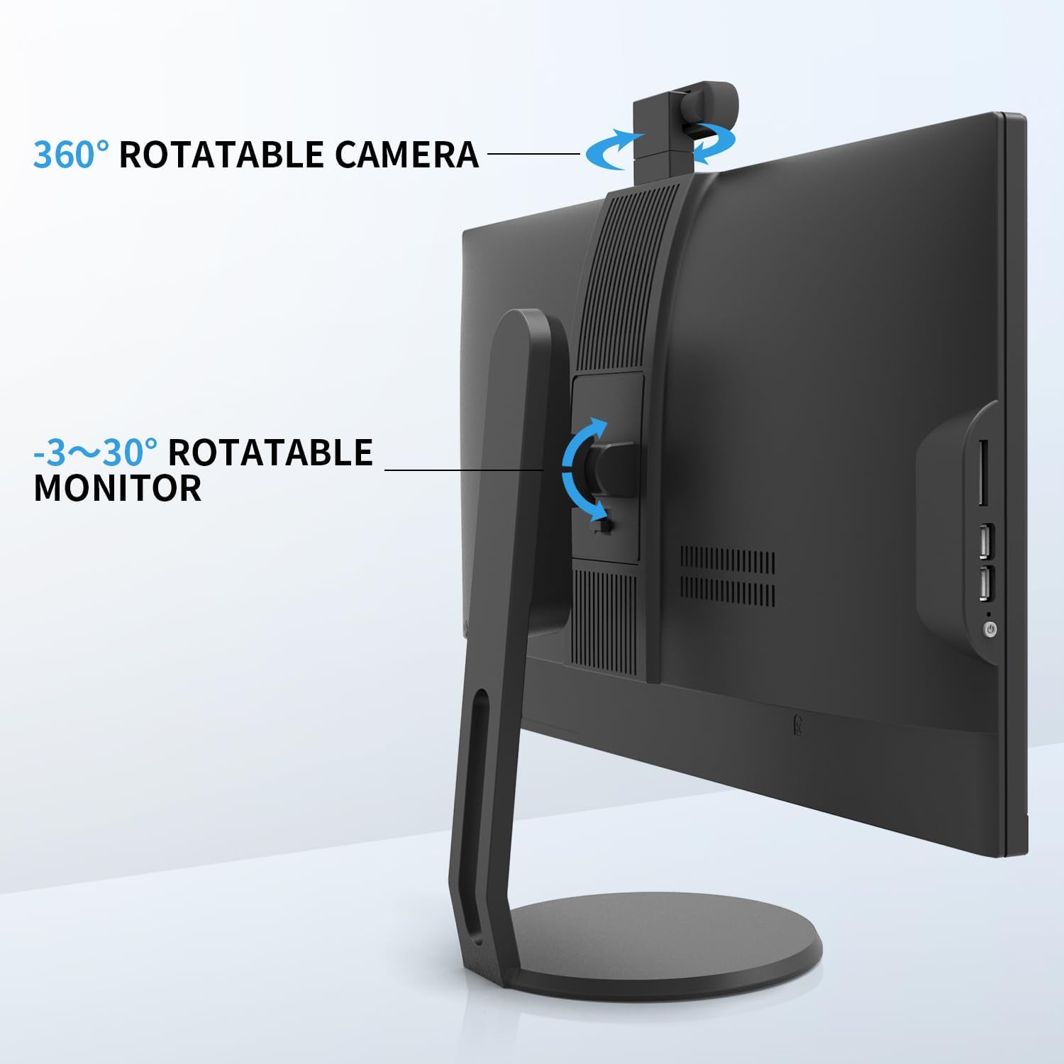 24” All-in-One Computers, i7 Quad-Core Desktop Computer with Camera, 16G Ram 512G SSD IPS HD Display, WiFi Bluetooth for Home Entertainment Business Office (i7-Black) · v7