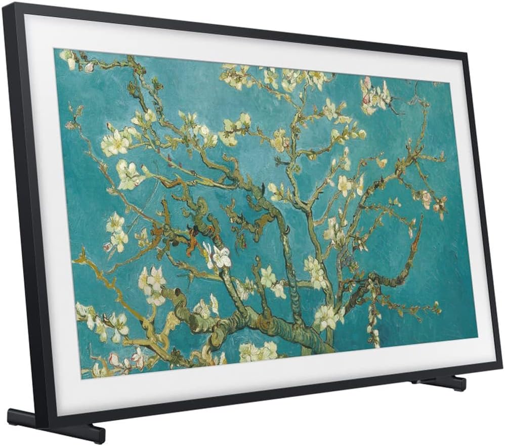 مجموعة تلفزيون سامسونج QN32LS03CB الذكي مقاس 32 بوصة The Frame QLED HDR 4K مع حزمة حماية معززة لمدة عامين (طراز 2023)