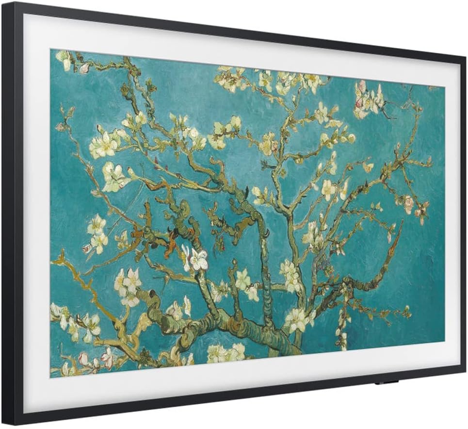 مجموعة تلفزيون سامسونج QN32LS03CB الذكي مقاس 32 بوصة The Frame QLED HDR 4K مع حزمة حماية معززة لمدة عامين (طراز 2023)