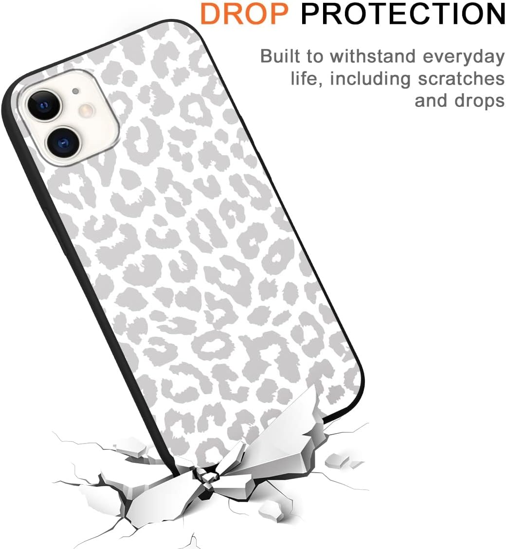 2 Pack Cute Cheetah Print for Apple iPhone 11 6.1 Inch Phone Case,Luxury Leopard Pattern Design Cases Soft Silicone Slim TPU Shockproof Protective Bumper Cover for Women Girls-Black  White