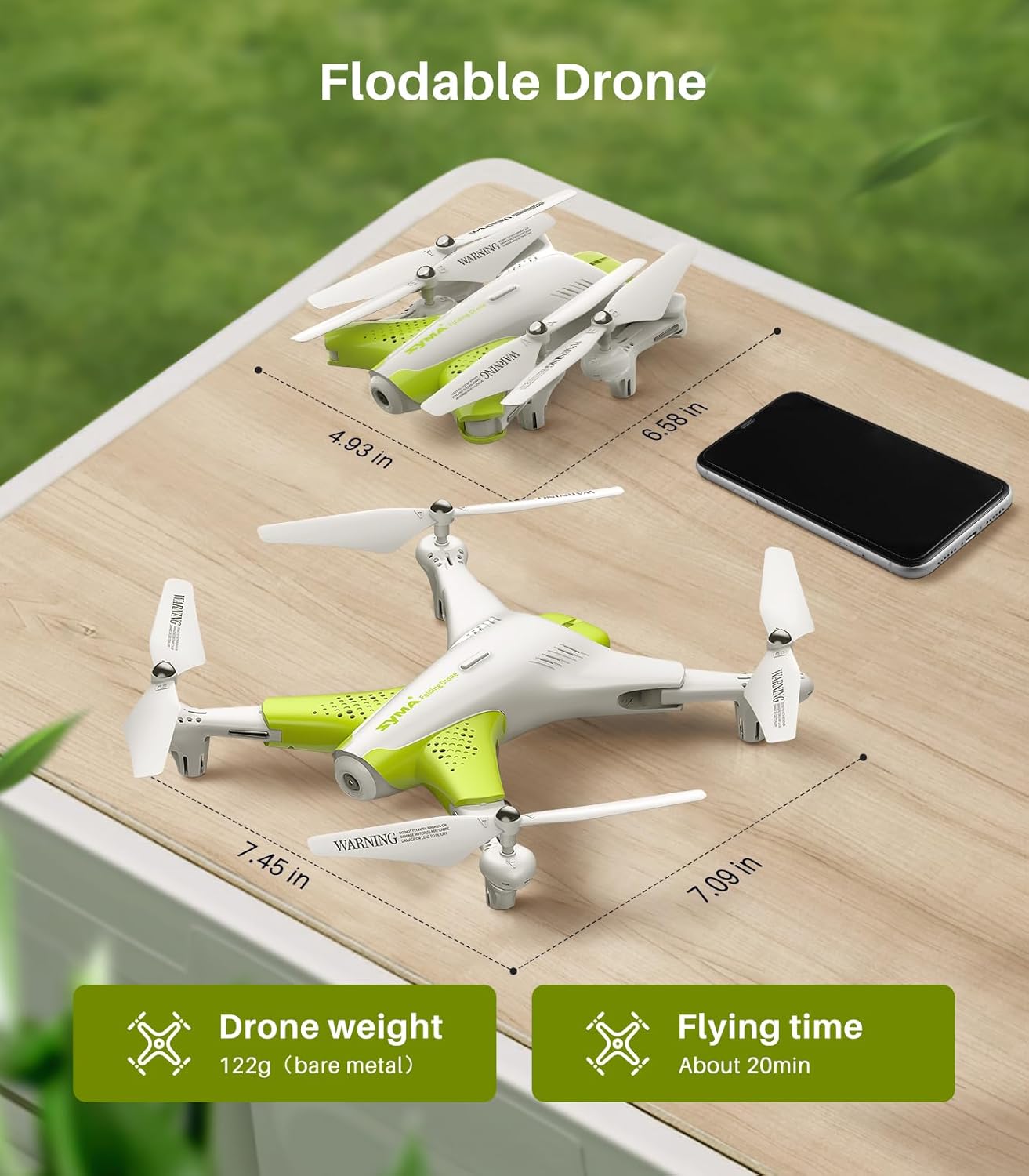 SYMA Drone with Camera 1080P FPV,Optical Flow Positioning,Tap Fly,Altitude Hold,Headless Mode,3D Flips,40mins Flying UFO X300 Remote Control Quadcopter Gift for Kids Beginners · v4