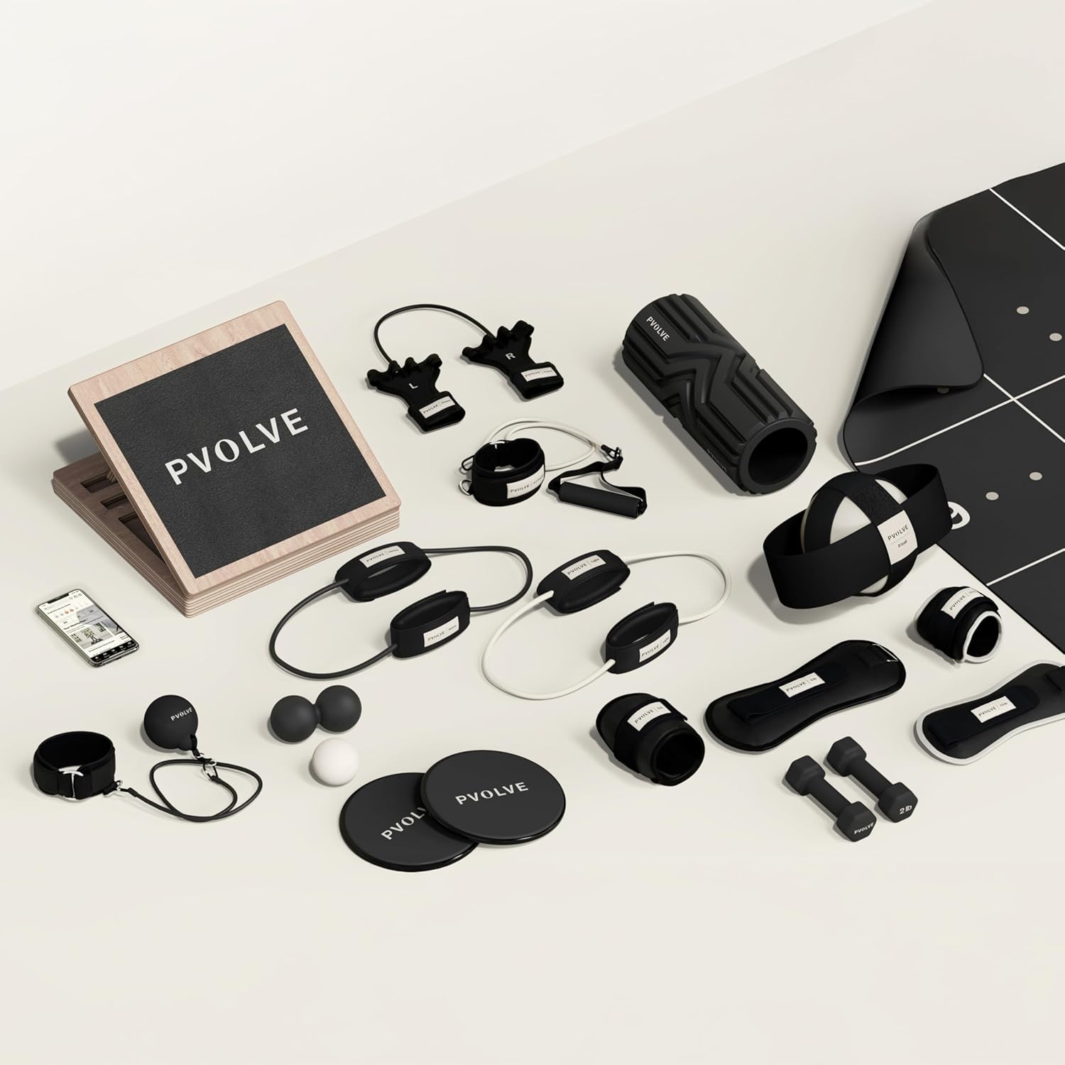 PVOLVE Home Workout Bundles - Sprzęt fitness do domowej siłowni do ćwiczeń i regeneracji całkowitej siły ciała