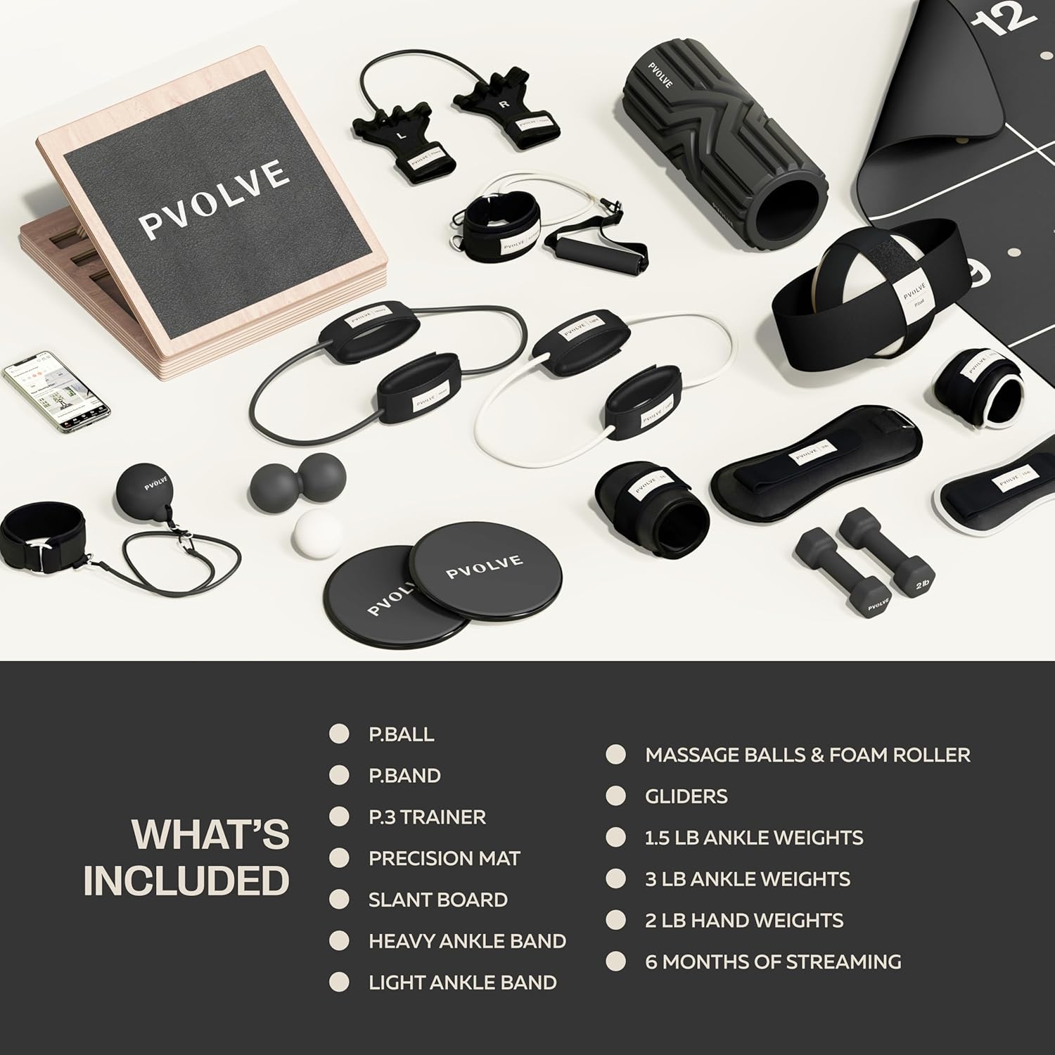 PVOLVE Home Workout Bundles - Sprzęt fitness do domowej siłowni do ćwiczeń i regeneracji całkowitej siły ciała