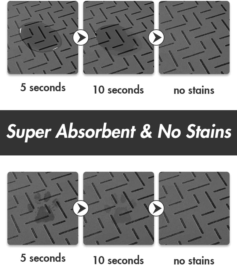 MontVoo-Absorbent Pet Feeding Mat-No Stains Quick Dry Dog Mat for Food and Water Bowl-Rubber Backing Dog Food Mat Dog Water Dispenser Mat-Dog Accessories Pet Supplies-Dog Water Bowl for Messy Drinkers · v4