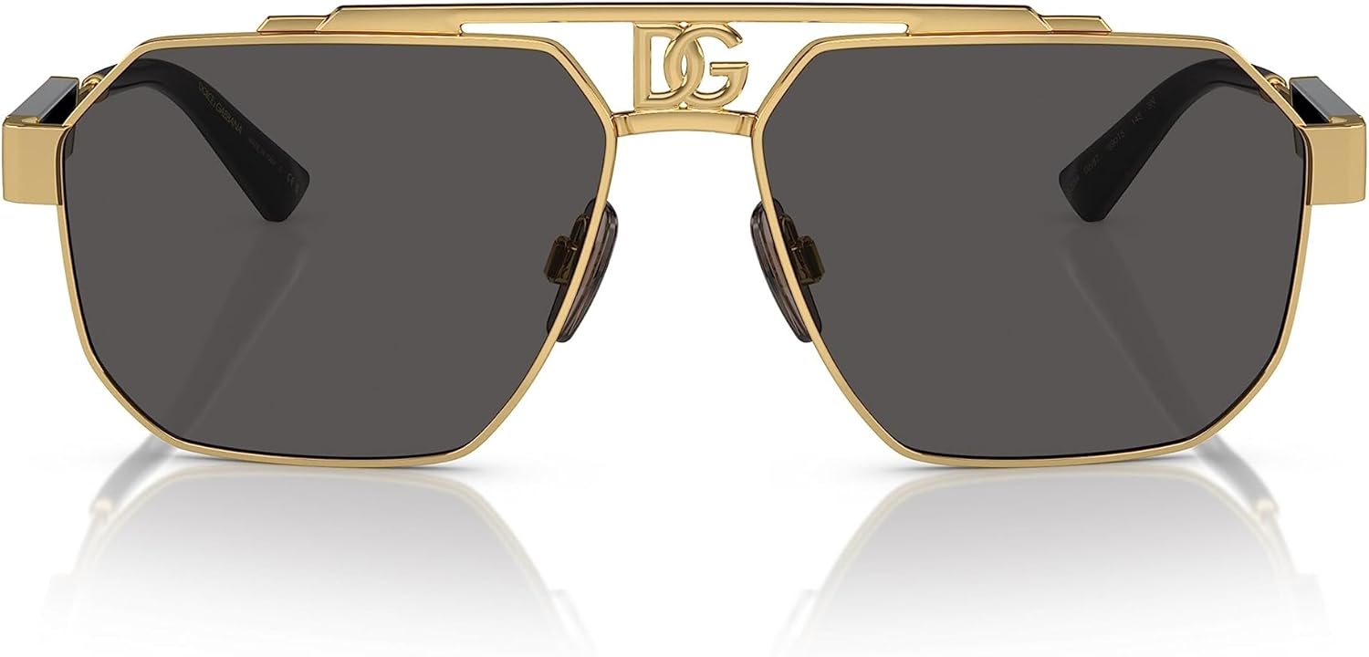 Dolce Gabbana DG2294-02/87 Okulary przeciwsłoneczne ZŁOTE z ciemnoszarym 59mm