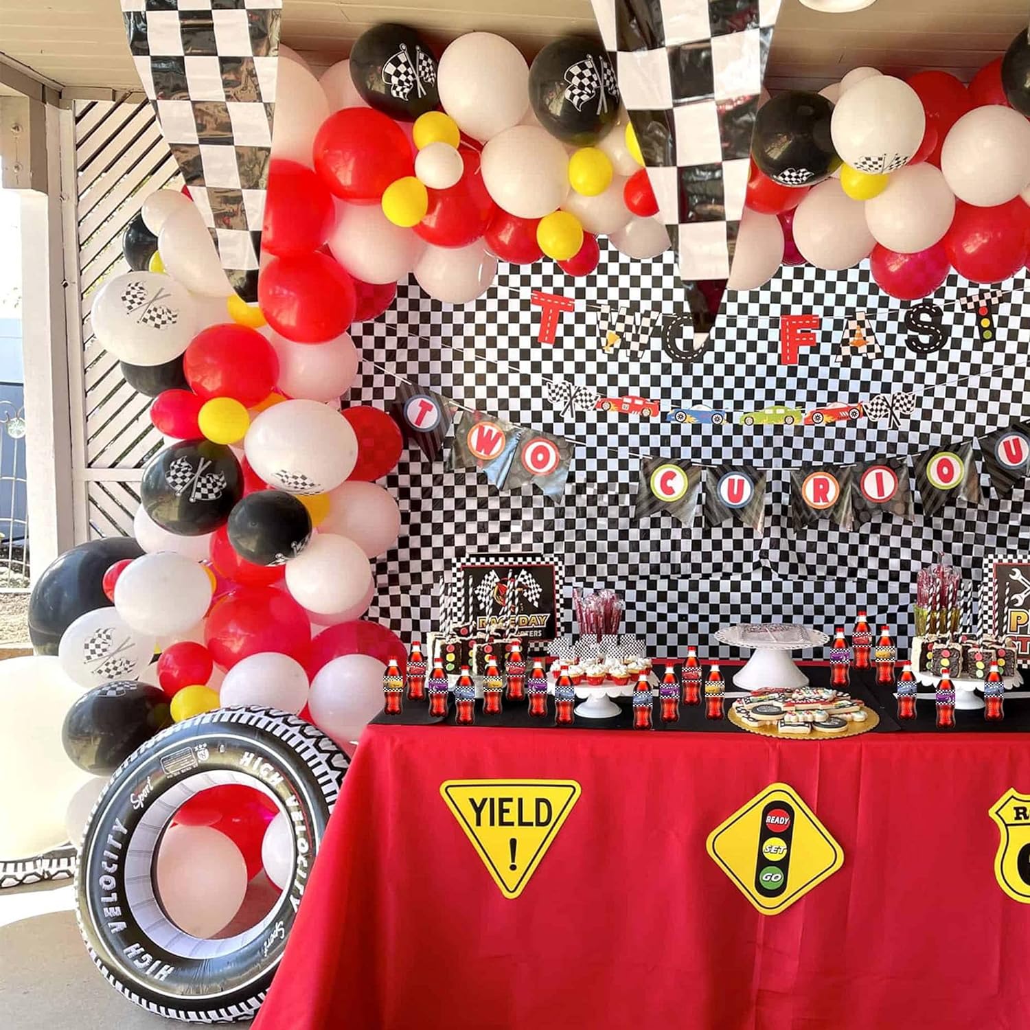 Articoli per feste di compleanno per auto, decorazioni per feste in auto, 48 pezzi di etichette per bottiglie d'acqua per auto, bomboniere per auto, decorazioni di compleanno per auto