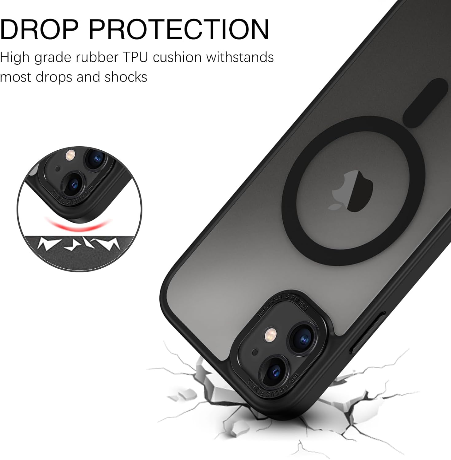 BENTOBEN for iPhone 11 Phone Case, Phone case for iPhone 11 Magnetic Case [Compatible with Mag Safe] Translucent Matte Slim Shockproof Anti-Fingerprint Protective Cover for iPhone 11 6.1’’ Black