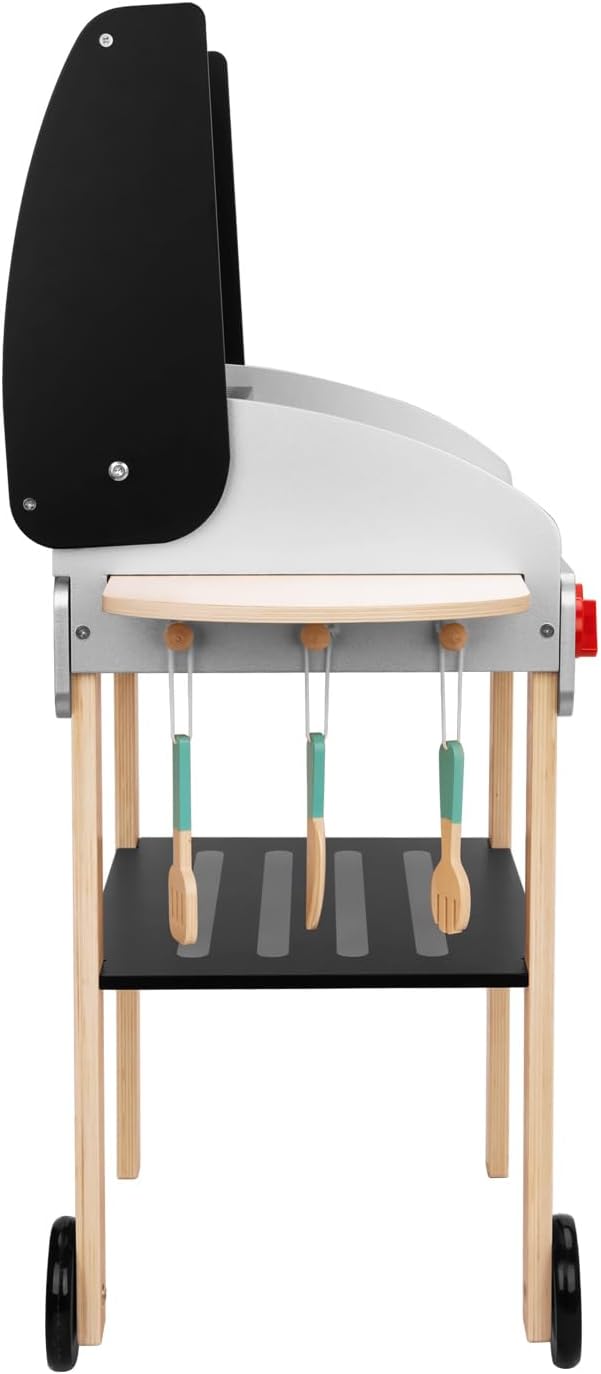 Wooden Play Barbecue Toy Grill, Kids Grill Playset with Play Food and Grilling Tools, Play Kitchen Accessories for Toddlers Boys Girls Age 3 · v3