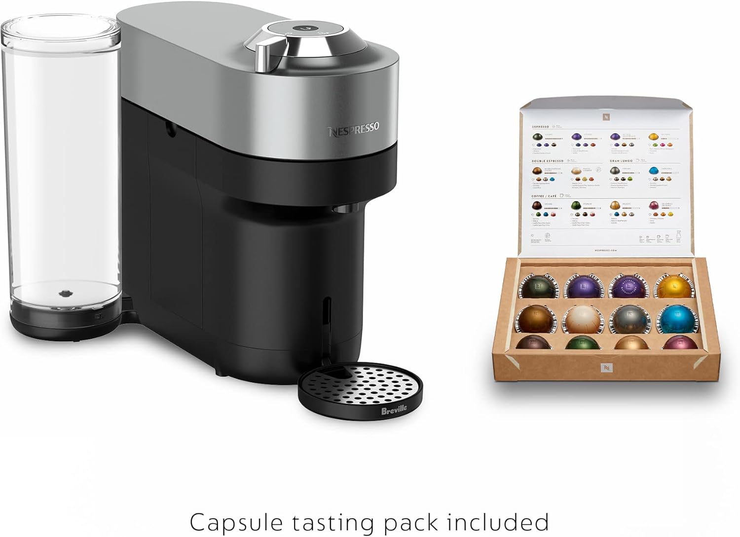 Nespresso Vertuo POP  Deluxe Coffee and Espresso Machine by Breville, Titan · v2