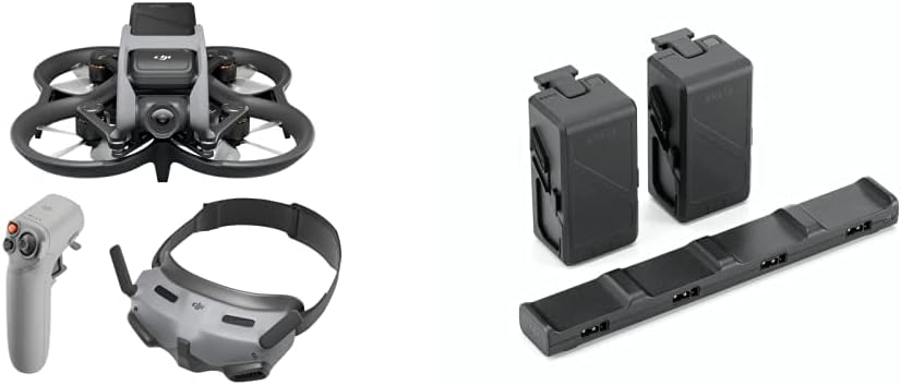 DJI Avata Pro-View Combo (DJI RC Motion 2) Fly More Kit - Drone dengan Tampilan Orang Pertama dengan Video 4K, FOV 155° Super-Lebar, RC Motion 2 Baru dan Goggles 2, 2 Baterai Lebih Banyak untuk Waktu Terbang Lebih Lama