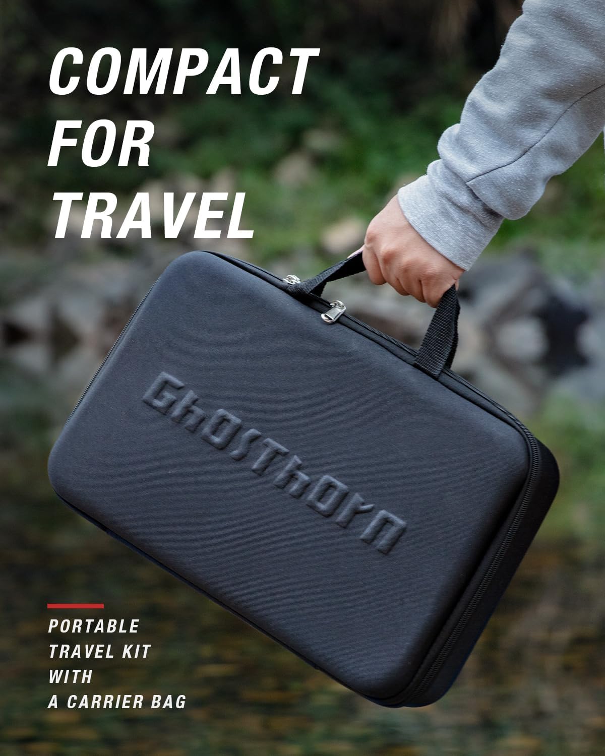 Ghosthorn Graphite Fishing Rod and Reel Combo, Bait Casting Telescoping Fishing Pole Collapsible Portable Travel Kit with Carrier Bag for Freshwater Fishing Gift for Men Women · v4