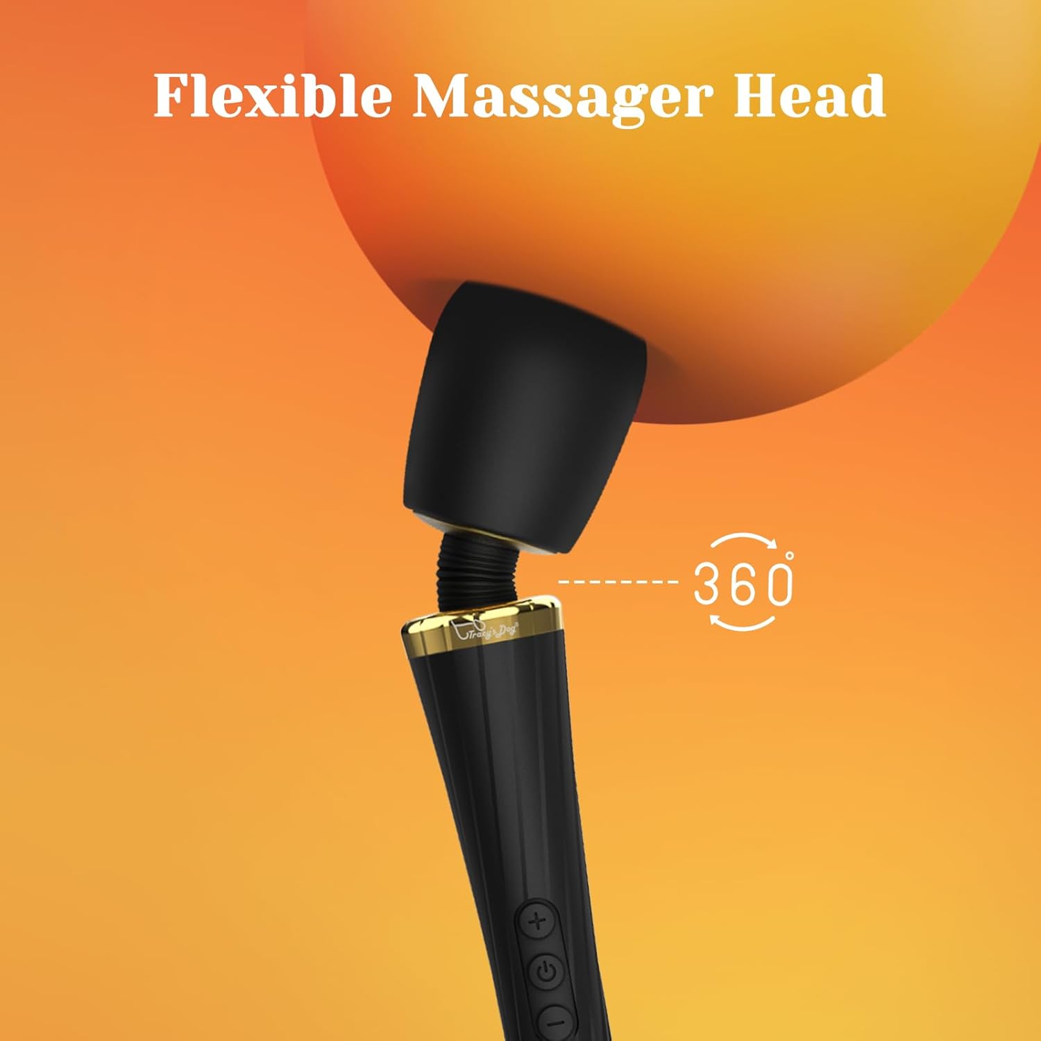 Tracys Dog Wand Vibrator Kits for Couple, Vibrating Wand Adult Toys with 3 Attachments for Clitoral G Spot Anal Stimulation, Cordless Powerful Sex Toy for Women Partner Play with 5 Modes  3 Speeds · v2