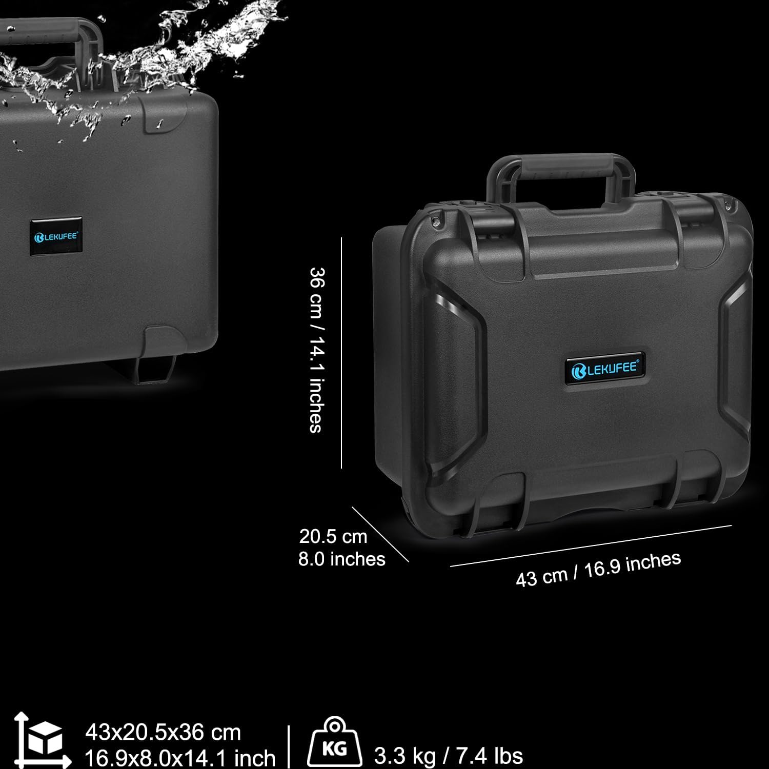 กระเป๋าใส่กล้องกันน้ำ Lekufee สำหรับ DJI Mavic 3 Pro/DJI Mavic 3 Classic/DJI Mavic 3/Cine/Combo/DJI RC Pro/DJI RC 2/RC N1/N2/Goggles 2/3/Integra/DJI RC Motion 2/3 และอุปกรณ์เสริม (เฉพาะเคส)