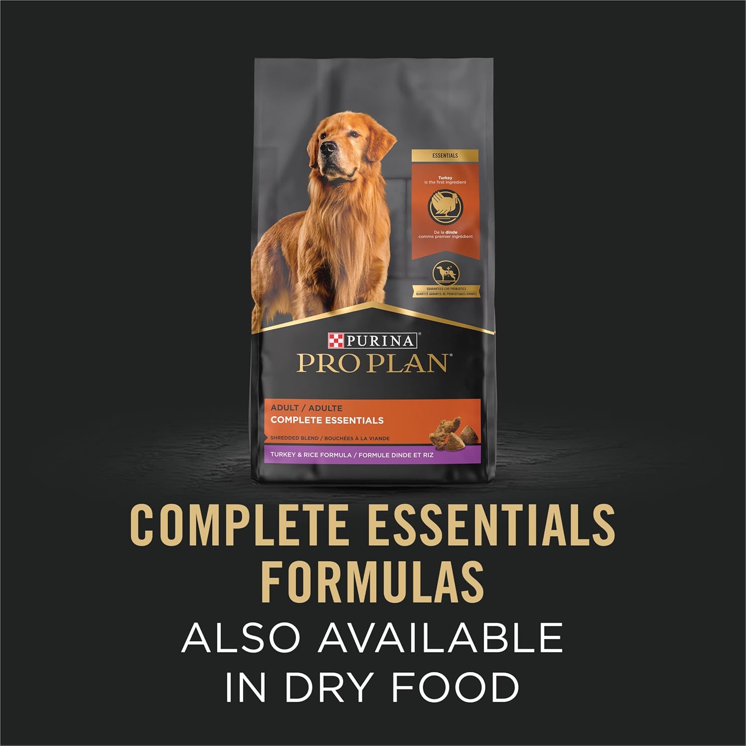 Purina Pro Plan Complete Essentials para cordero y verduras y pavo y verduras en salsa, 12 unidades, alimento húmedo para perros con alto contenido de proteínas, paquete variado (paquete de 12) latas de 13 onzas