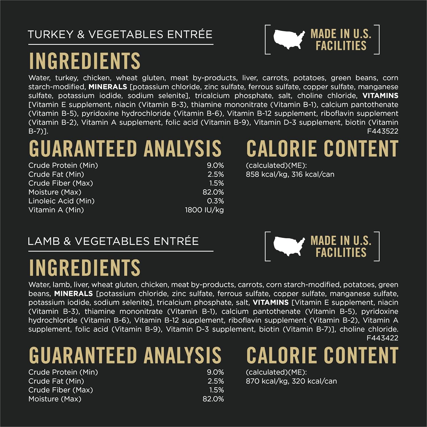 Purina Pro Plan Complete Essentials para cordero y verduras y pavo y verduras en salsa, 12 unidades, alimento húmedo para perros con alto contenido de proteínas, paquete variado (paquete de 12) latas de 13 onzas