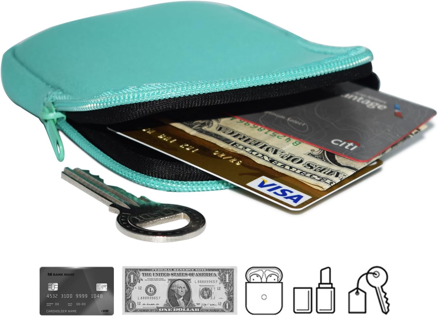 TEGOOL Water Bottle Pouch, Compatible with Stanley Quencher Adventure 40oz  Fit for Stanley IceFlow 20oz 30oz,Handheld Pocket for Safely Carry Cards Keys, Wallet, Earphone etc. Daily Necessities