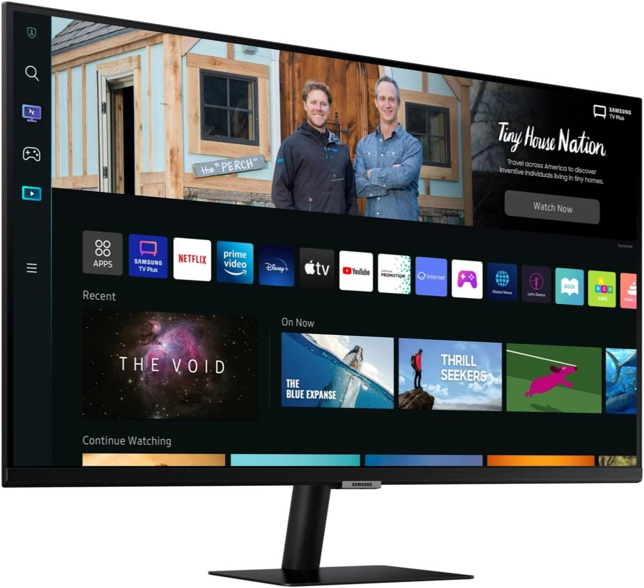 SAMSUNG 32-inch smart-monitor uit de M50B-serie met een resolutie van 1920 x 1080 en streaming-tv met mobiele connectiviteit (vernieuwd)