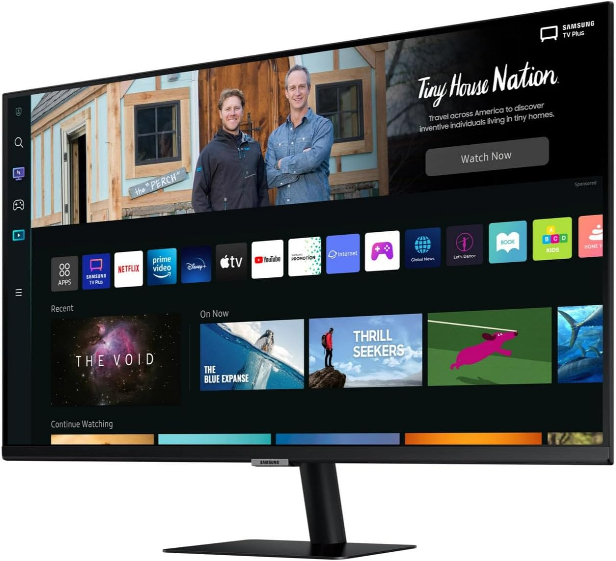 SAMSUNG 32-inch smart-monitor uit de M50B-serie met een resolutie van 1920 x 1080 en streaming-tv met mobiele connectiviteit (vernieuwd)