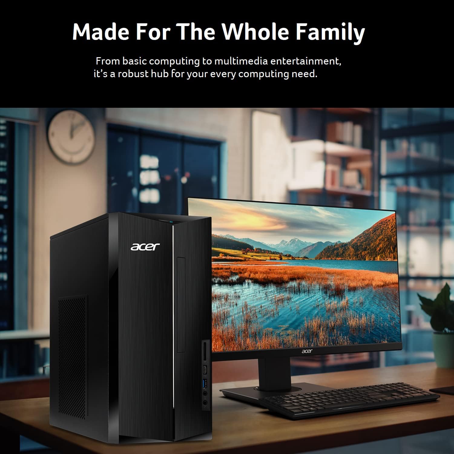 Acer Aspire TC-1780-UA92 Desktop | 13th Gen Intel Core i5-13400 Processor | 8GB 3200MHz DDR4 | 512GB M.2 SSD | SD Card Reader | Intel Wi-Fi 6E AX211 | Windows 11 Home, Black · v3