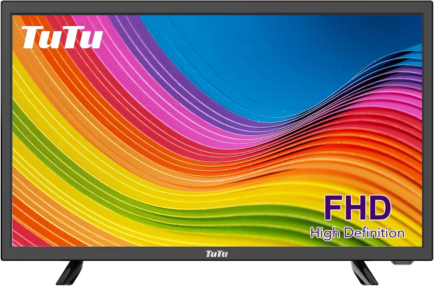 TuTu 22-inch TV,60Hz 1080P FHD LED Television and Monitor with Dolby Audio for Home or Office 22in Flat-Screen TV with HDMI,USB,VGA,RCA · v3