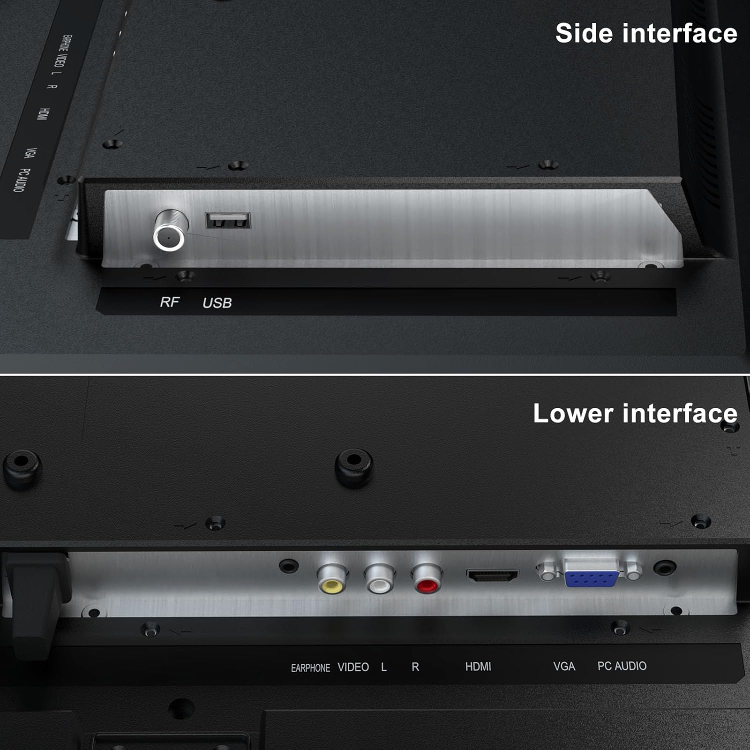 TV TuTu da 22 pollici, televisore e monitor LED FHD 60Hz 1080P con Dolby Audio per casa o ufficio TV a schermo piatto da 22 pollici con HDMI, USB, VGA, RCA