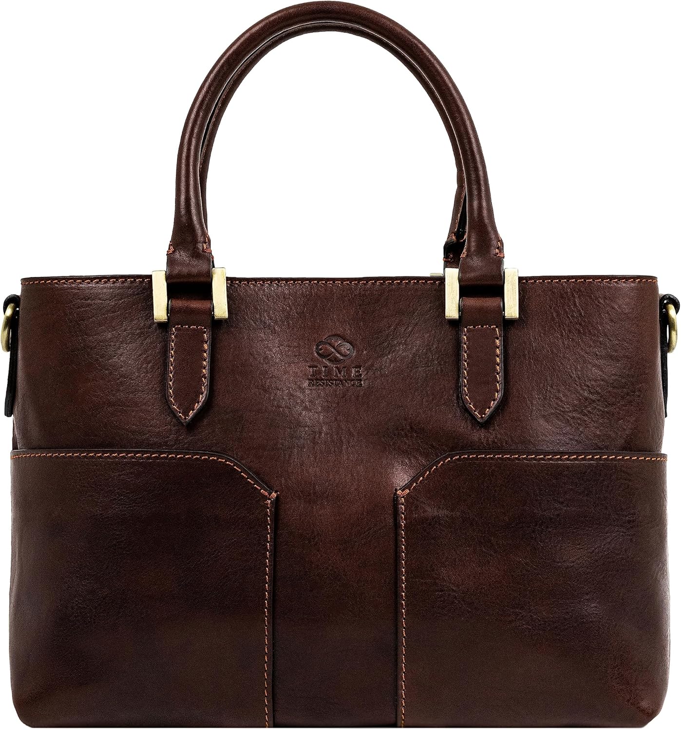 Time Resistance Geldbörse aus Vollnarbenleder für Damen — Lederhandtasche — Henkeltasche — Tragetasche