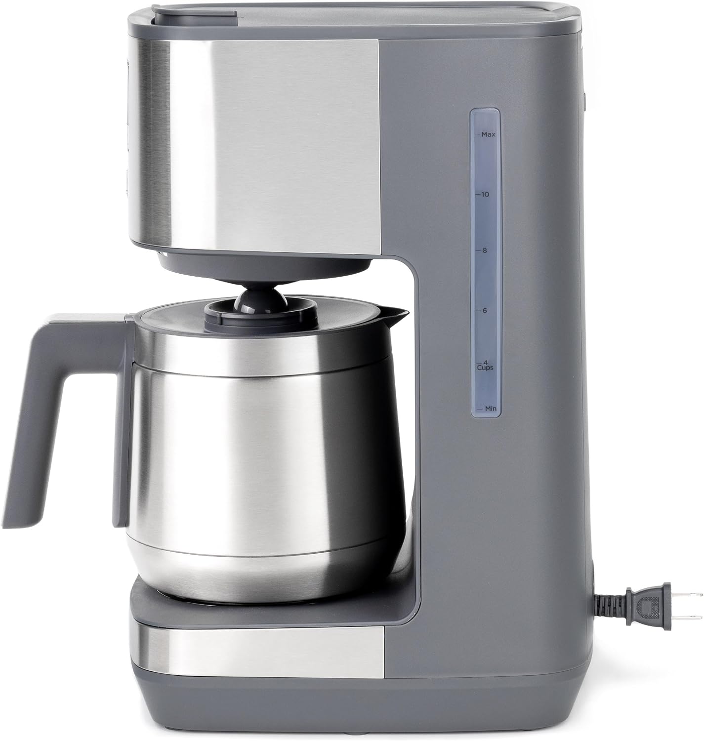 GE Drip Coffee Maker With Timer | 10-Cup Thermal Carafe Pot Keeps Coffee Warm for 2 Hours | Adjustable Brew Strength | Wide Shower Head for Maximum Flavor | Kitchen Essentials | Stainless Steel · v2