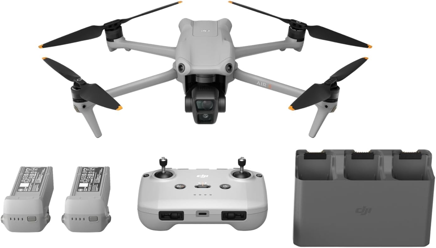 DJI Air 3 Fly More Combo with RC-N2 Remote Controller, Drone with Camera 4K, Dual Primary Cameras, 3 Batteries for Extended Flight Time, 48MP Photo, Camera Drone for Adults, FAA Remote ID Compliant · v4