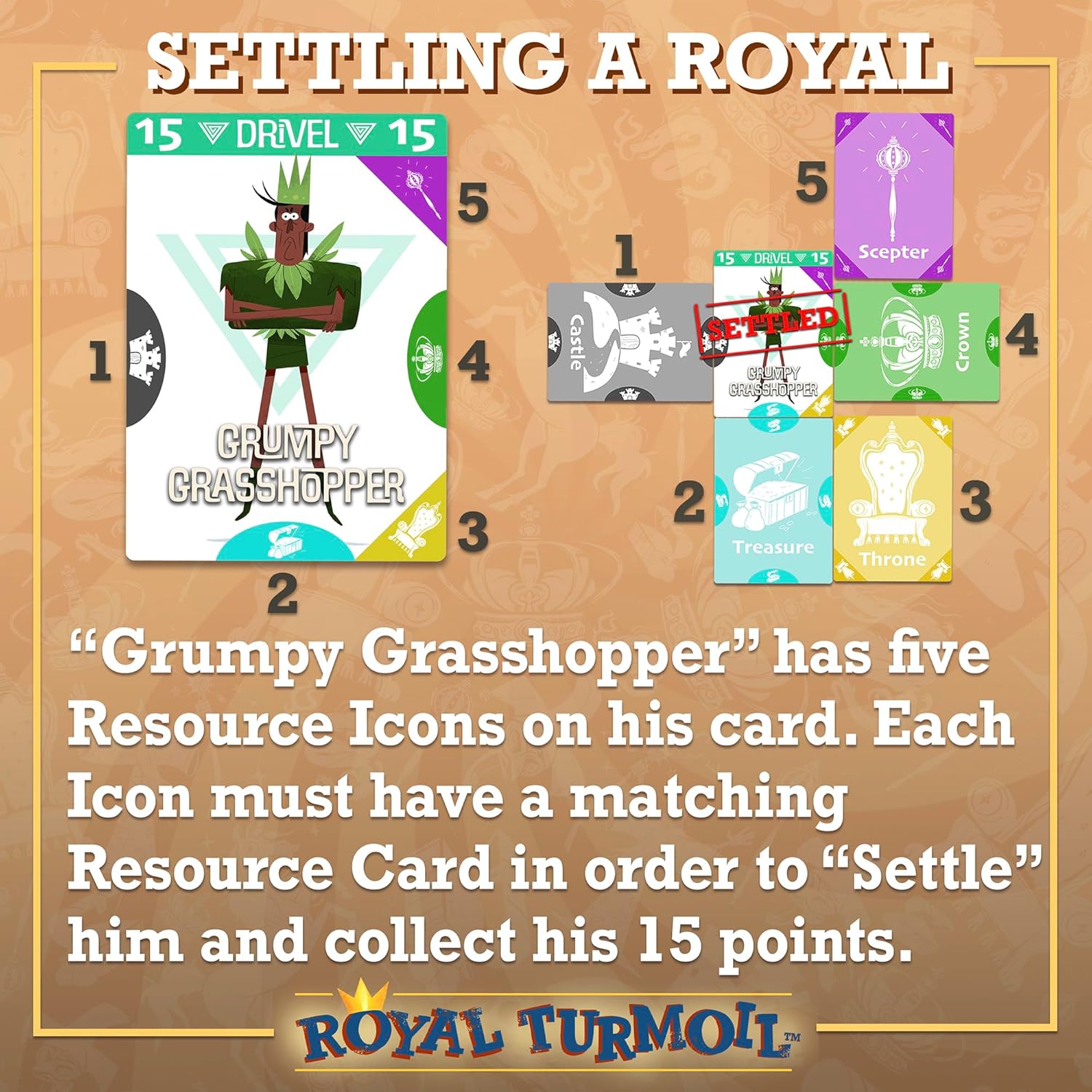 Royal Turmoil - 8-12 Çocuklar İçin Yeni Çılgınca Eğlenceli Kart Oyunu, Çocuklar ve Yetişkinler için Aile Oyunu ve Hızlı Kurulum ve Eğlenceli Oyun ile Aile Gecesi için Öğrenme Oyunu