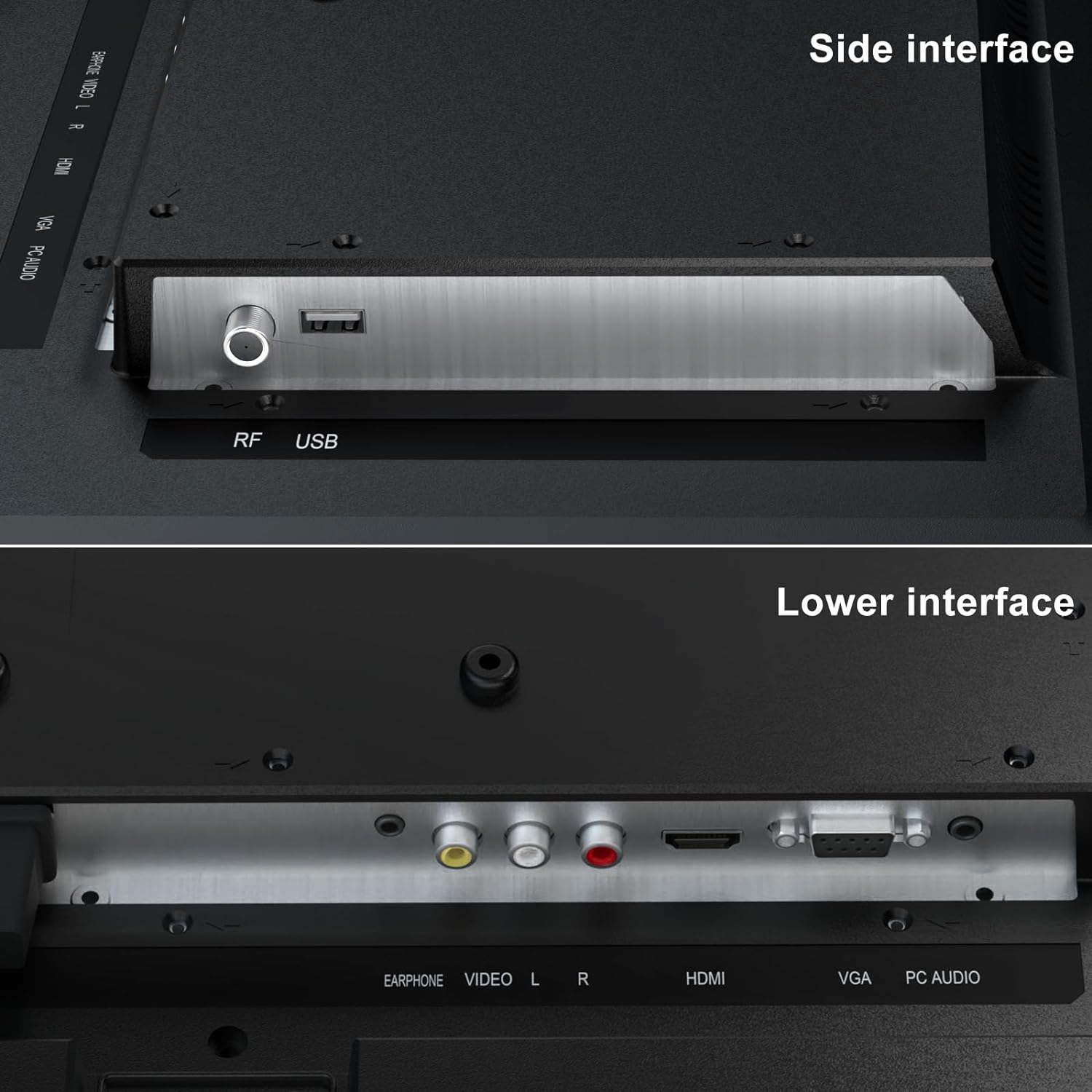 Televisore a schermo piatto TuTu da 24 pollici 60Hz 720P HD LED con Dolby Audio per casa, ufficio, HDMI, USB, VGA, altoparlanti a doppio canale RCA (modello 2023)