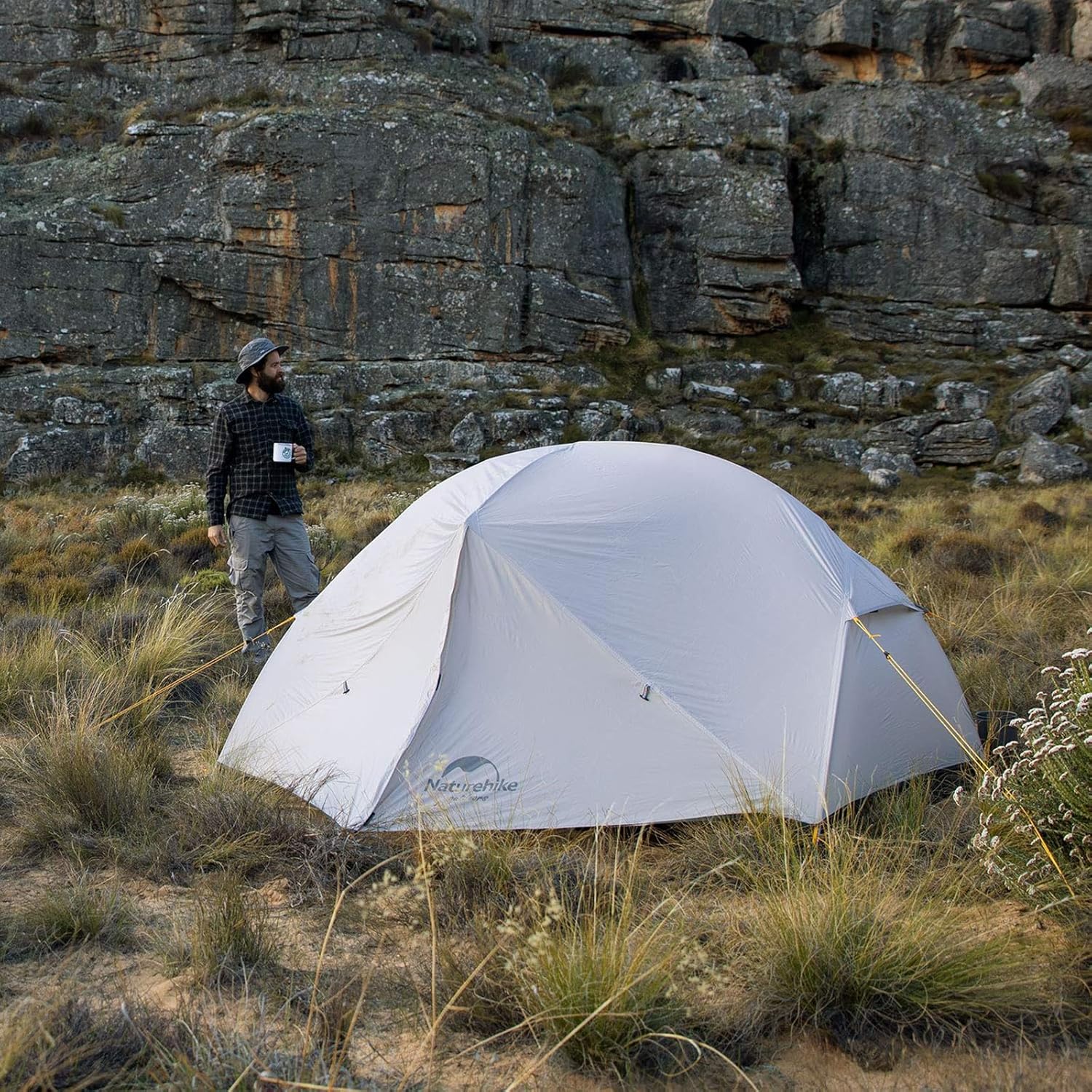 Naturehike Mongar Backpacking Camping Tent 2 Person Lightweight 3 Season Waterproof Hiking Tent Double Crossbars Easy Setup Double Layer for Hunting Outdoor Mountaineering Travel with Footprint · v3