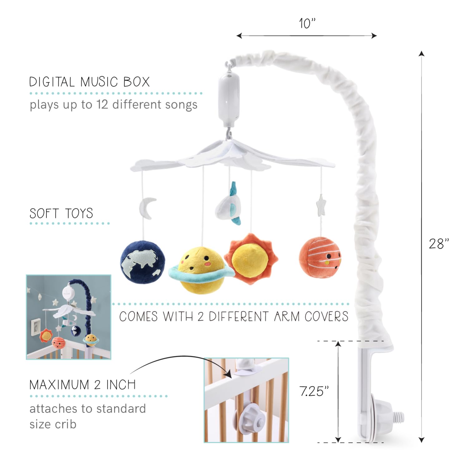 The Peanutshell Space Musical Crib Mobile · v3