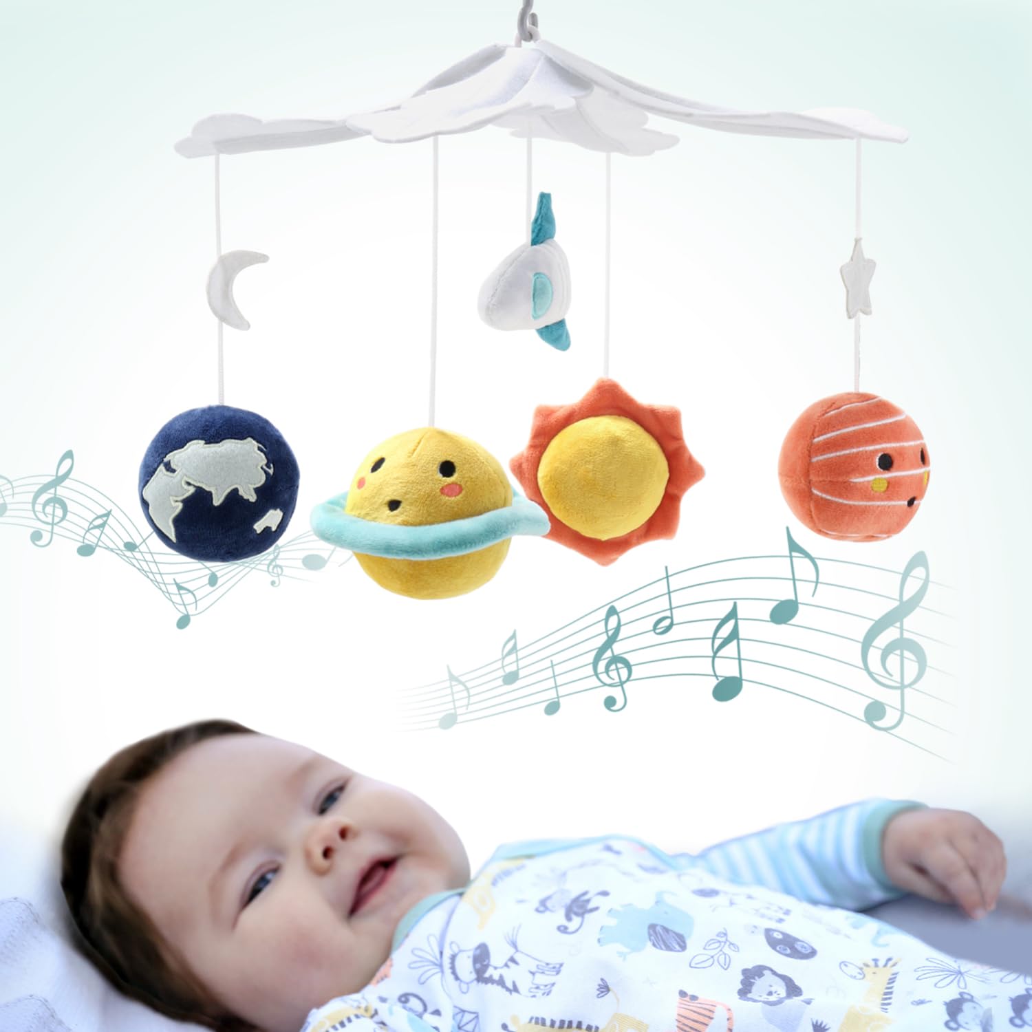 The Peanutshell Space Musical Crib Mobile · v3