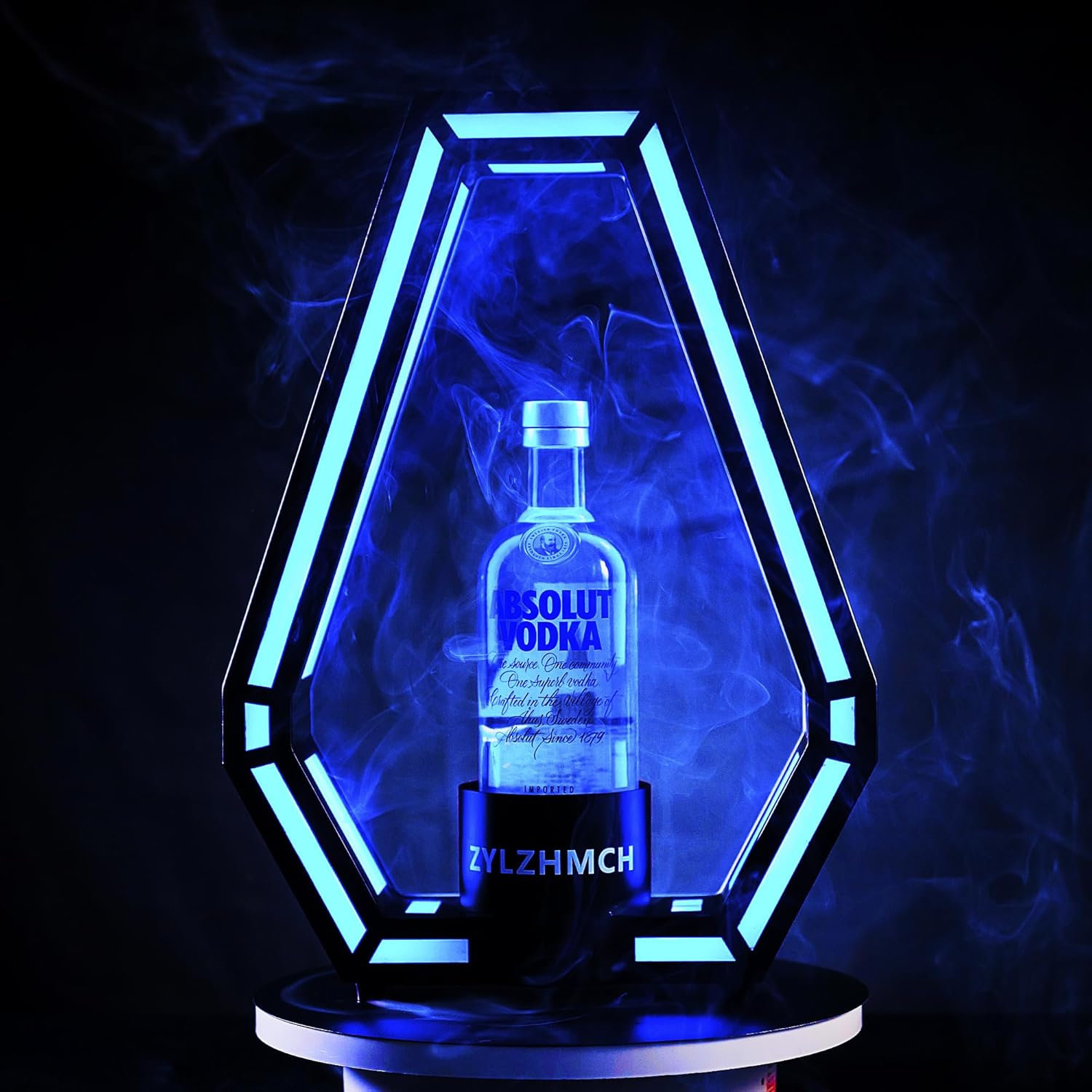 LED Lighted Liquor Bottle Display Shelf, Ace of Spade Champagne Bottle Presenter Acrylic Bottle Display Shelf Capacity Wine Rack Shimmering Bottle Sparklers for Bottle · v2