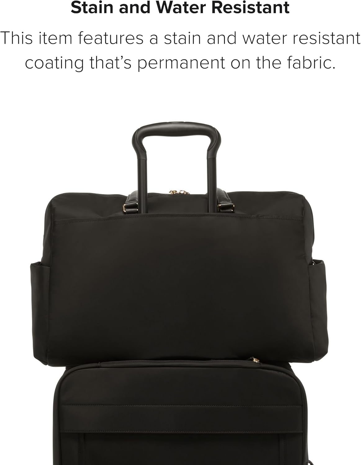 TUMI - Voyageur Venice Duffel - Aesthetic Travel Duffel Bag for Women - Multicompartment Weekender Ladies Bag - Black/Gold · v3