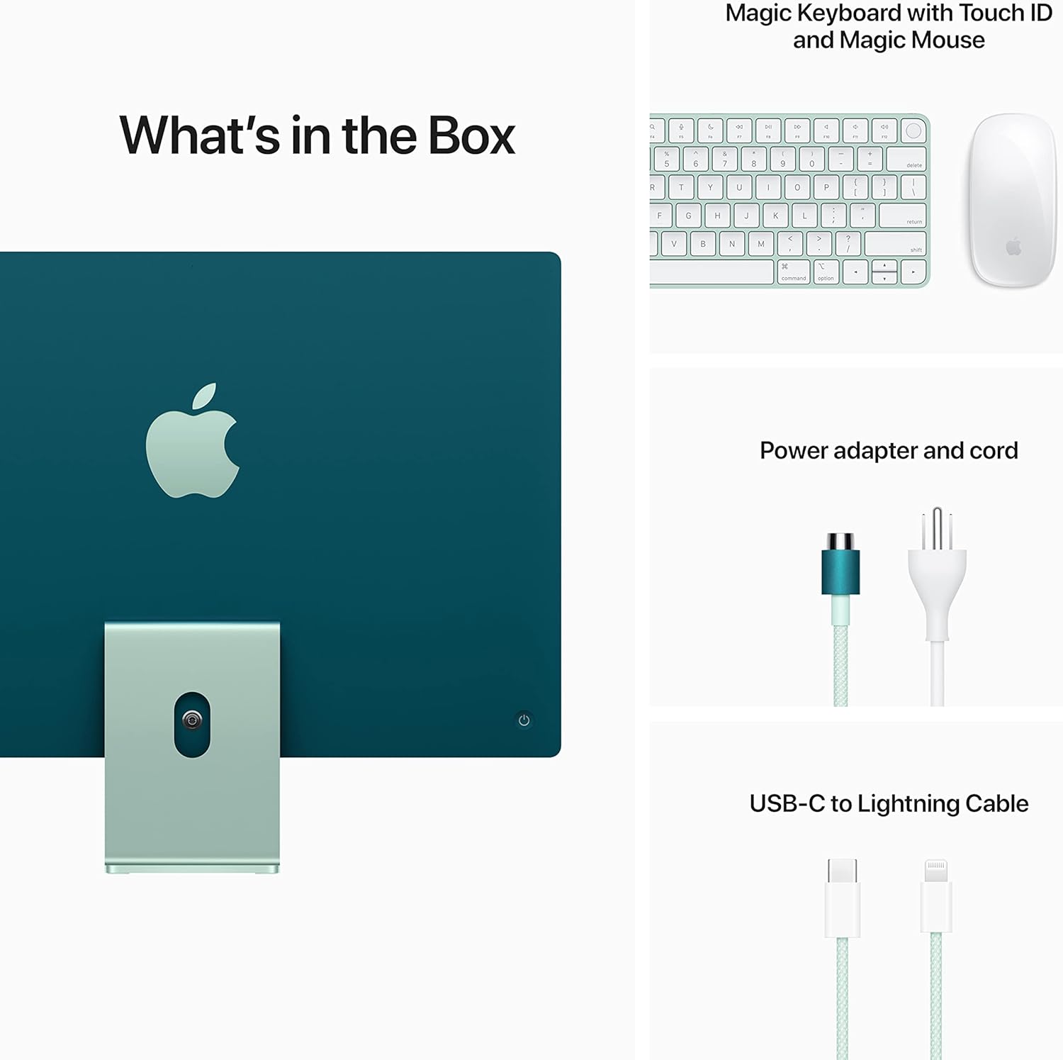 2021 Apple iMac (24-inch, Apple M1 chip with 8-core CPU, 8GB RAM, 512GB) (QWERTY English) Green (Renewed Premium) · v4