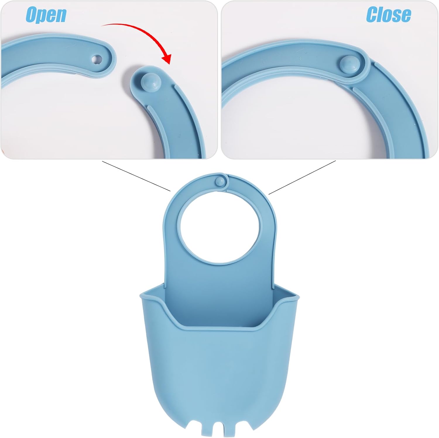 Storage Pouch for Bogg Bag, Insert Silicone Bag Pouch Storage Pouch Compatible with Bogg Bags Travel Accessory Organizer for Lipstick, Sunglasses, Daily Necessities Storage (Blue)