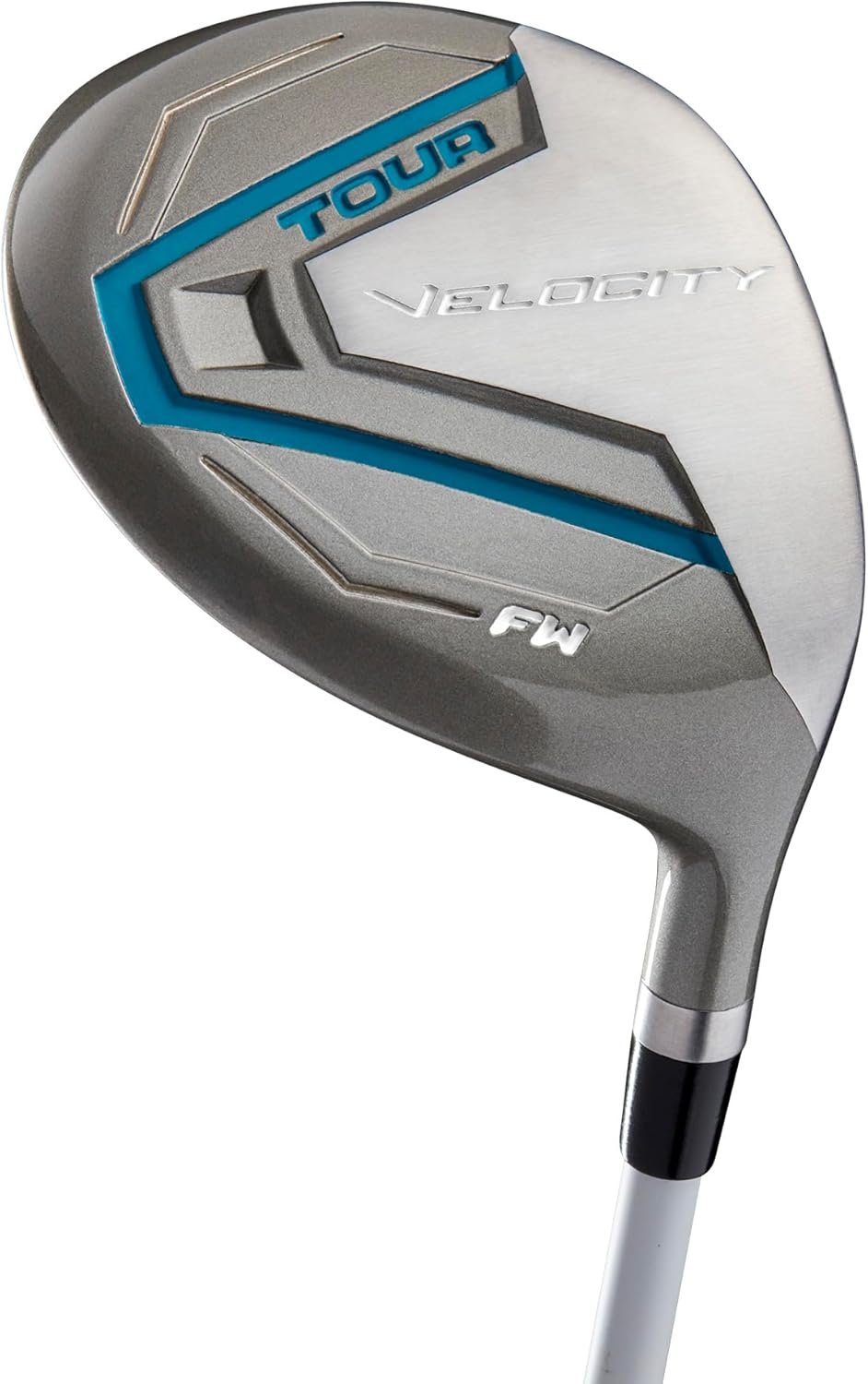 Set completo da golf Wilson Tour Velocity con sacca da cavalletto - mano destra da donna, flessibile da donna, grigio/blu