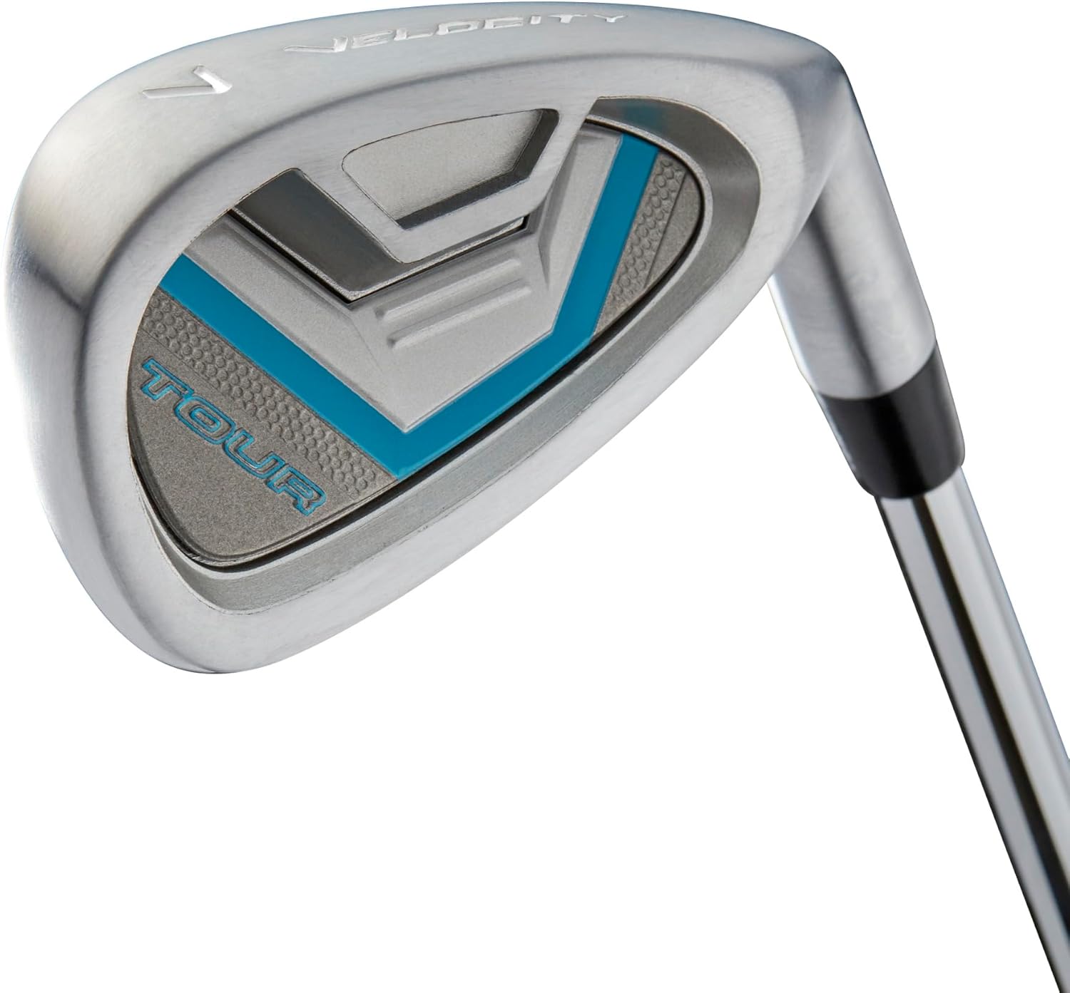 Set completo da golf Wilson Tour Velocity con sacca da cavalletto - mano destra da donna, flessibile da donna, grigio/blu