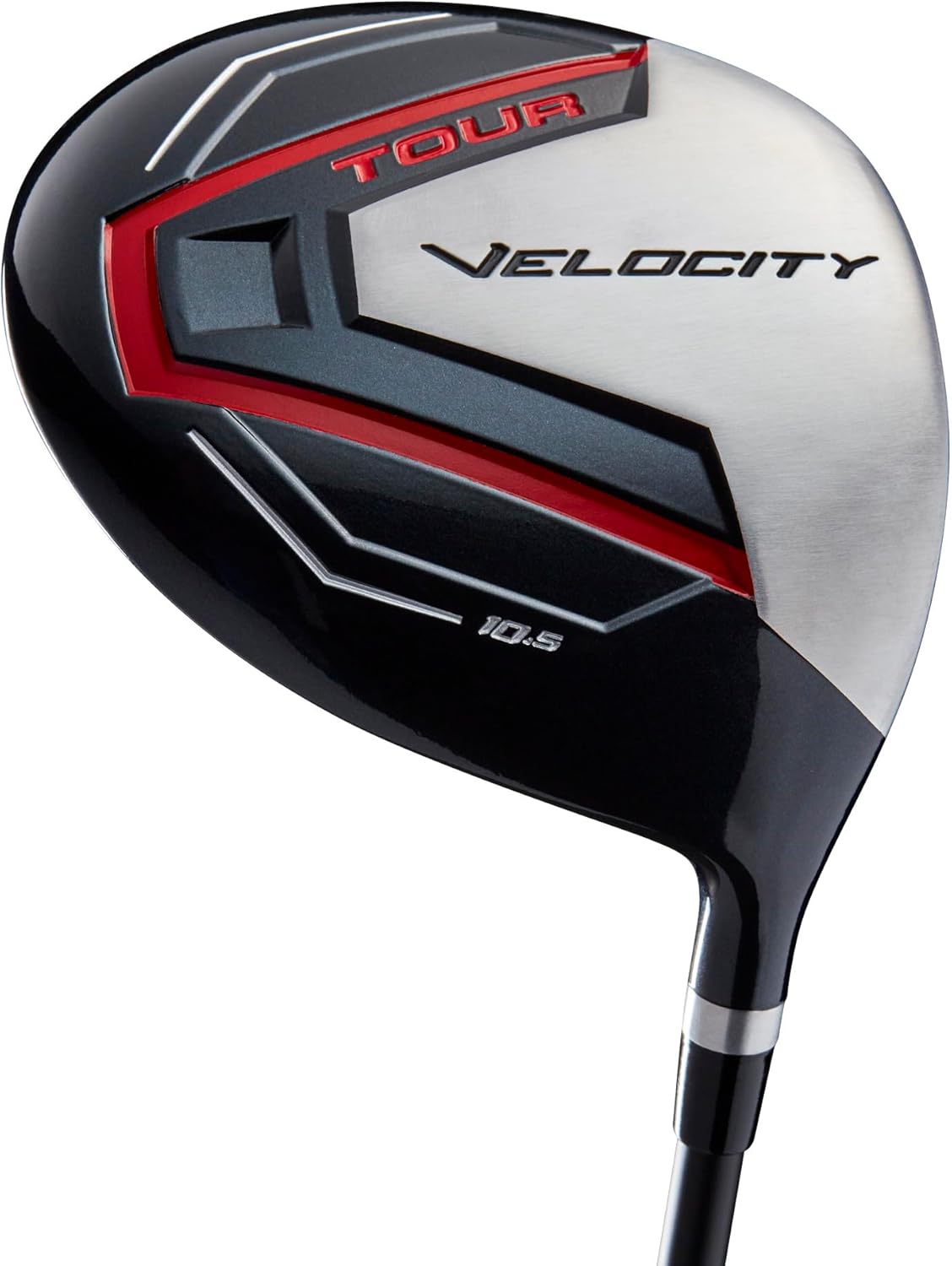 Set completo da golf Wilson Tour Velocity con sacca da cavalletto - Mano destra da uomo, Flex regolare, nero/rosso
