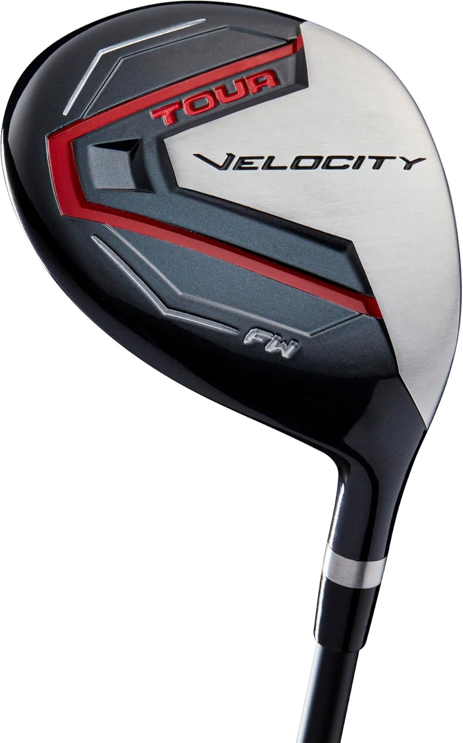 Set completo da golf Wilson Tour Velocity con sacca da cavalletto - Mano destra da uomo, Flex regolare, nero/rosso