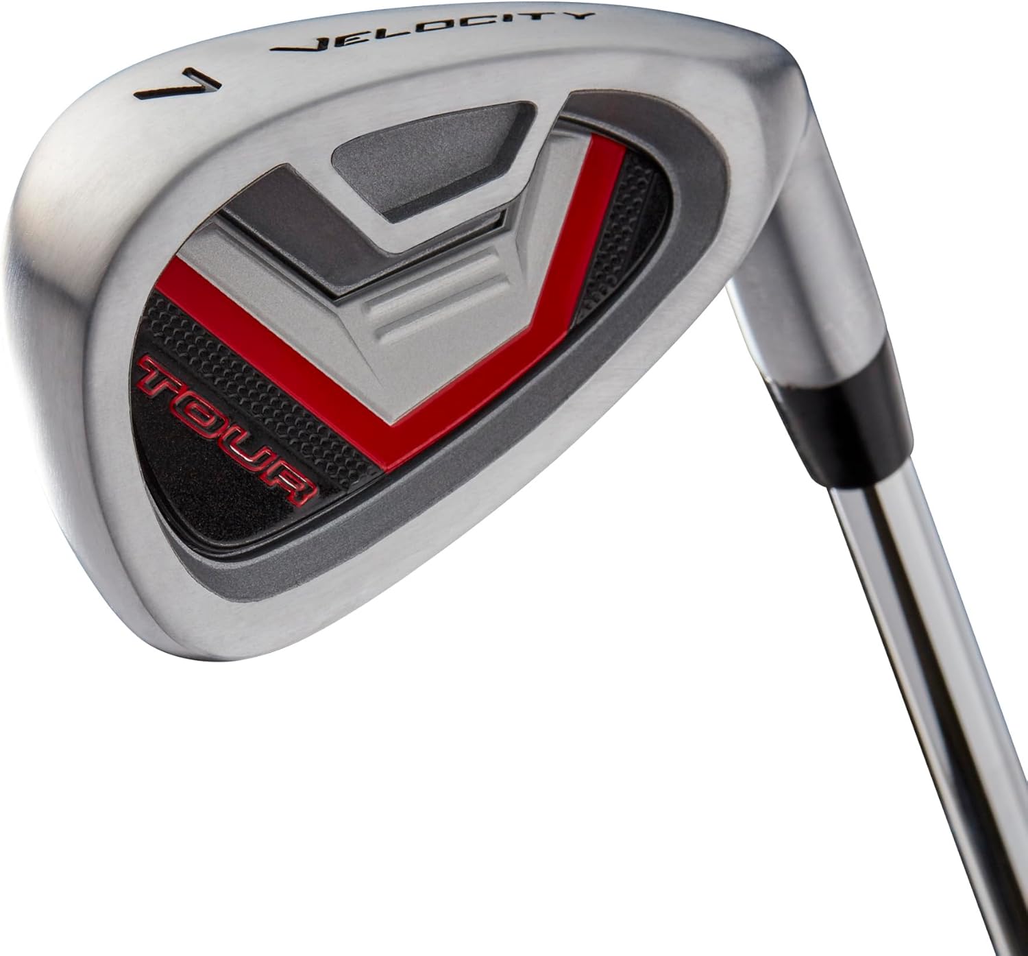 Set completo da golf Wilson Tour Velocity con sacca da cavalletto - Mano destra da uomo, Flex regolare, nero/rosso