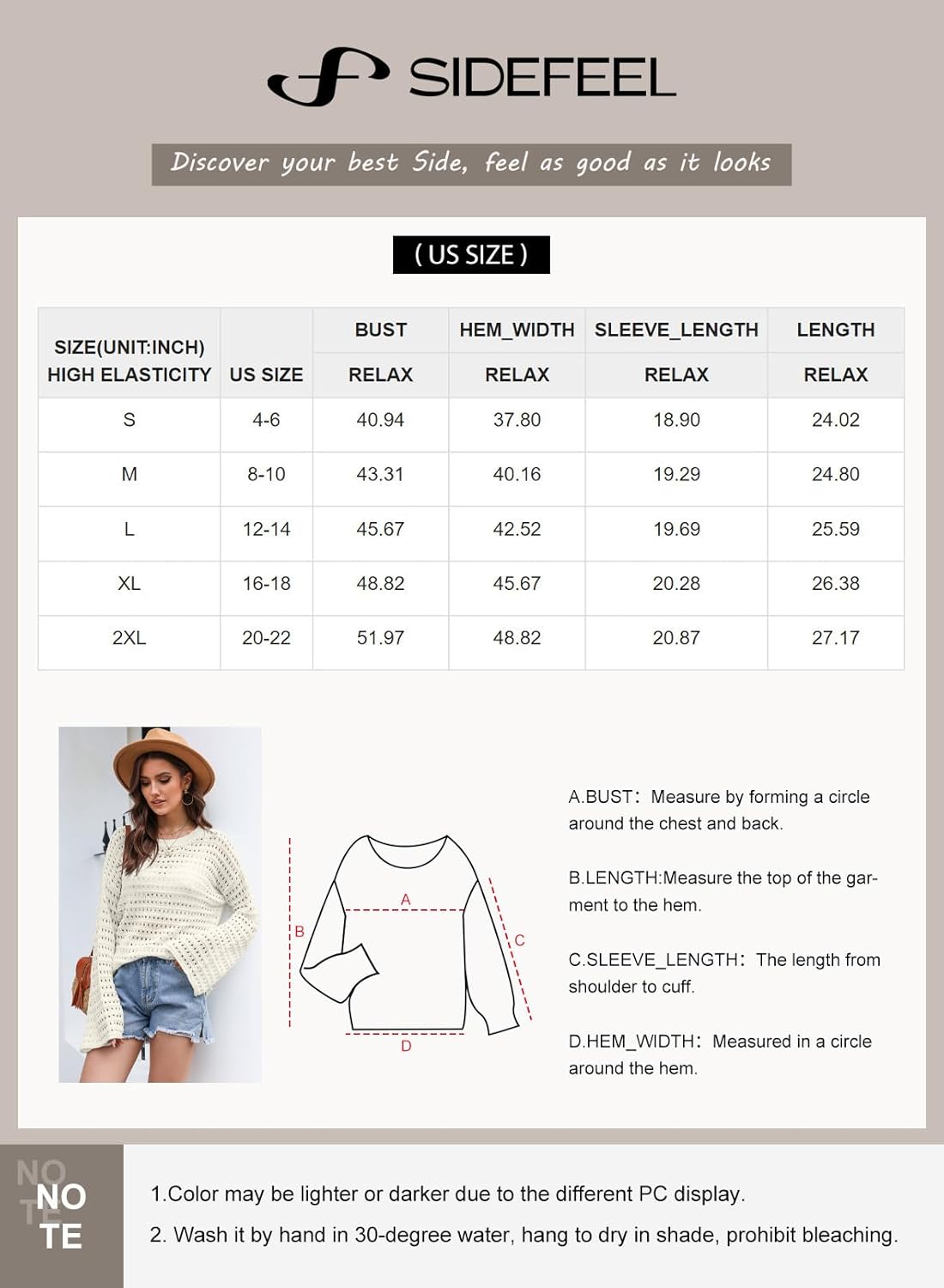 Sidefeel Herfstoutfit voor dames 2024, lichte trui, gehaakte, holle gebreide lente-zomerkleding